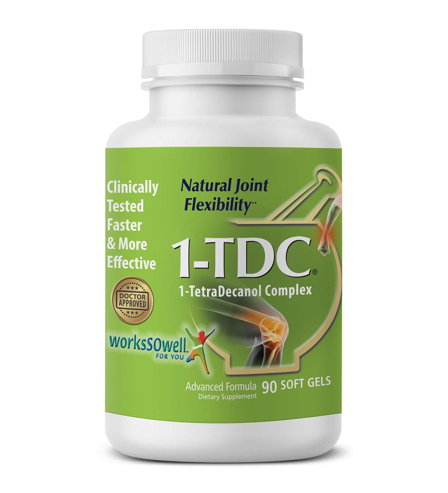 WorksSoWell 1TDC Joint & Muscle Health Soft Gels - 90 Count | Complete Body Relief Formula with 1-TetraDecanol Complex | Promotes Natural Joint Flexibility | Safe, Effective & Clinically Tested - Buy Online on GoSupps.com