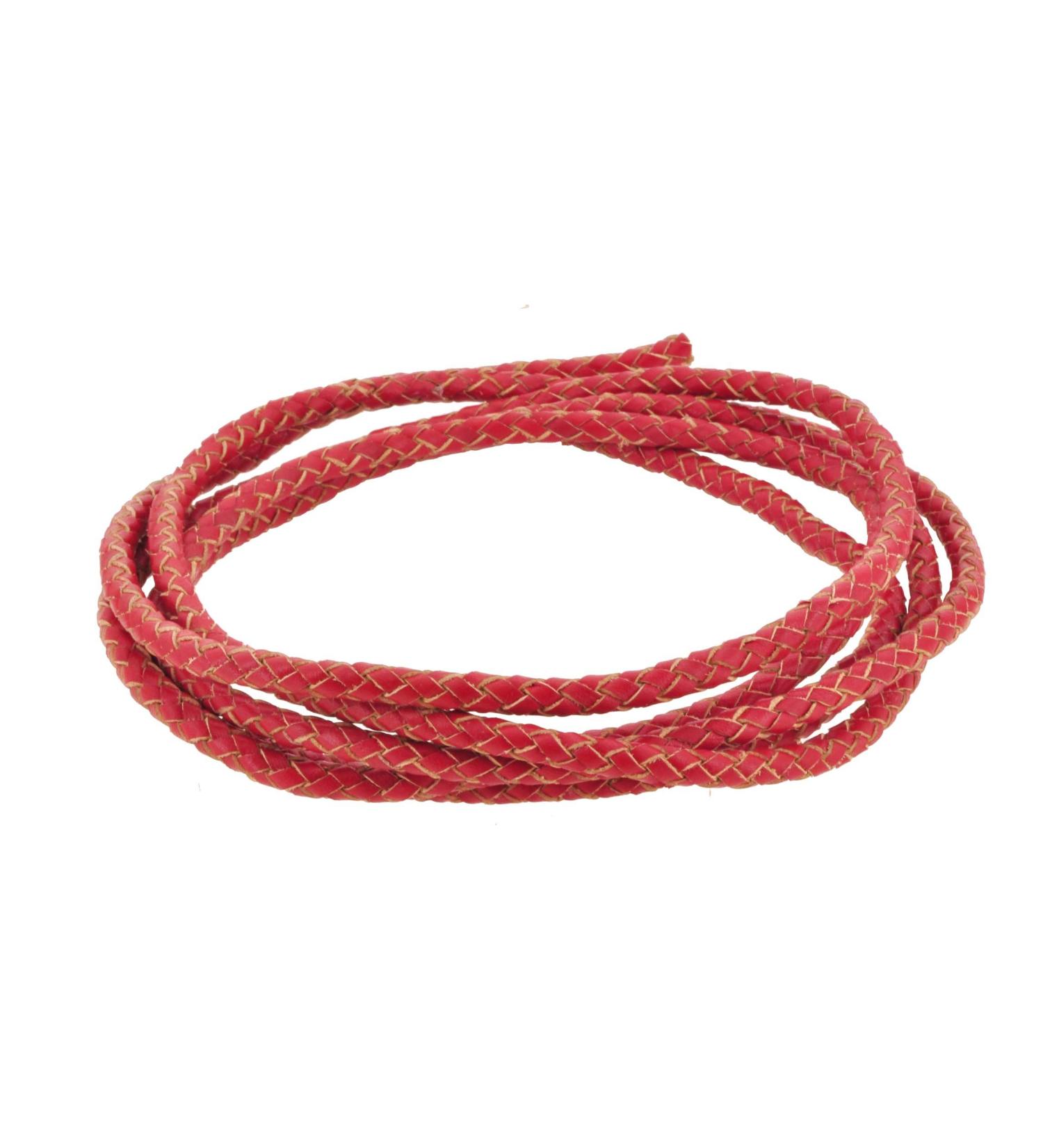 Mandala Crafts 6mm Red Bolo Leather Cord for Jewelry Making - 2.2 Yards - Buy Online on GoSupps.com
