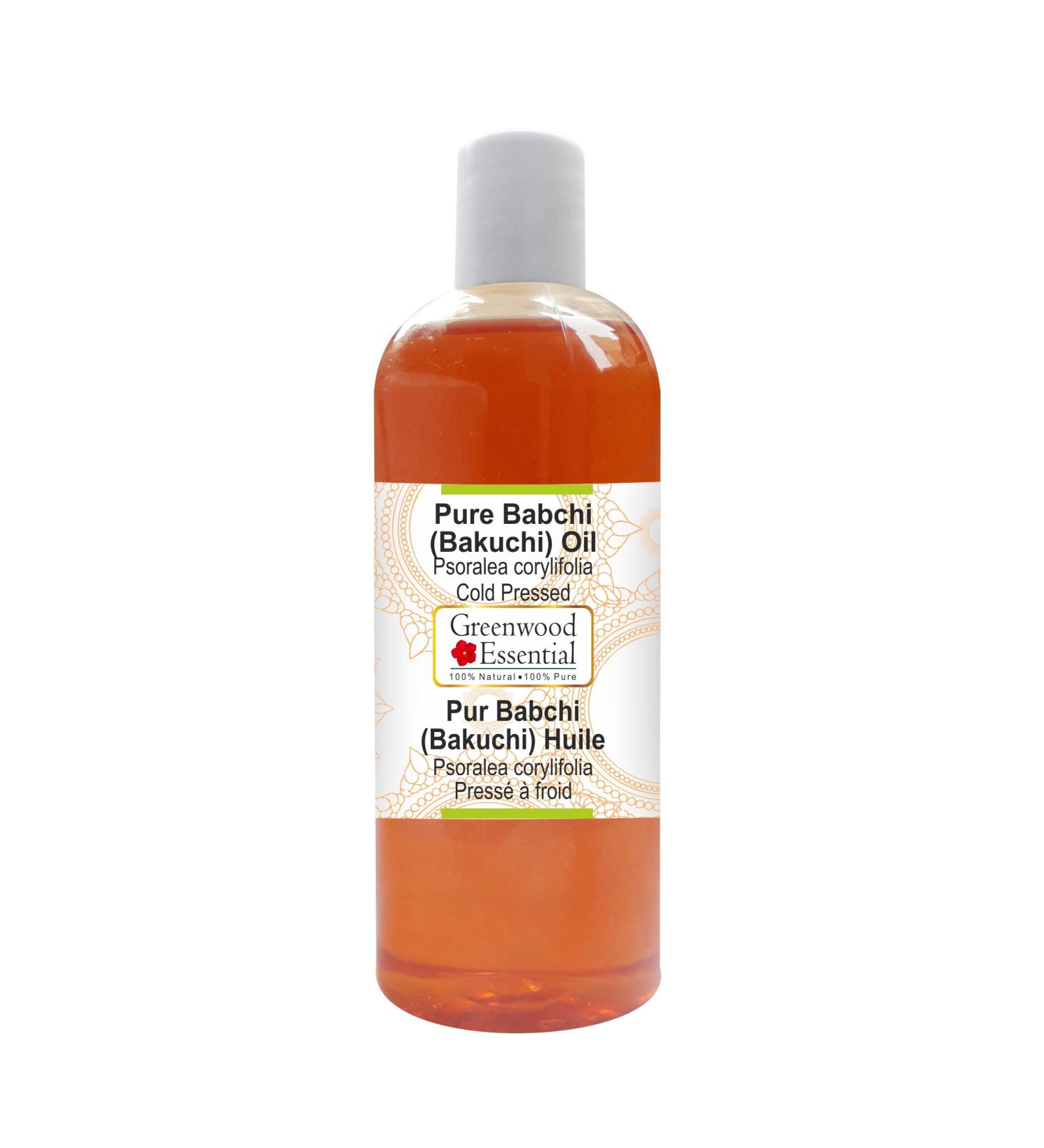 Greenwood Essential Babchi Oil - Natural Therapeutic Quality 200ml (Psoralea Corylifolia) for Skin Care & Wellness - Cold Pressed & Pure - Buy Online on GoSupps.com