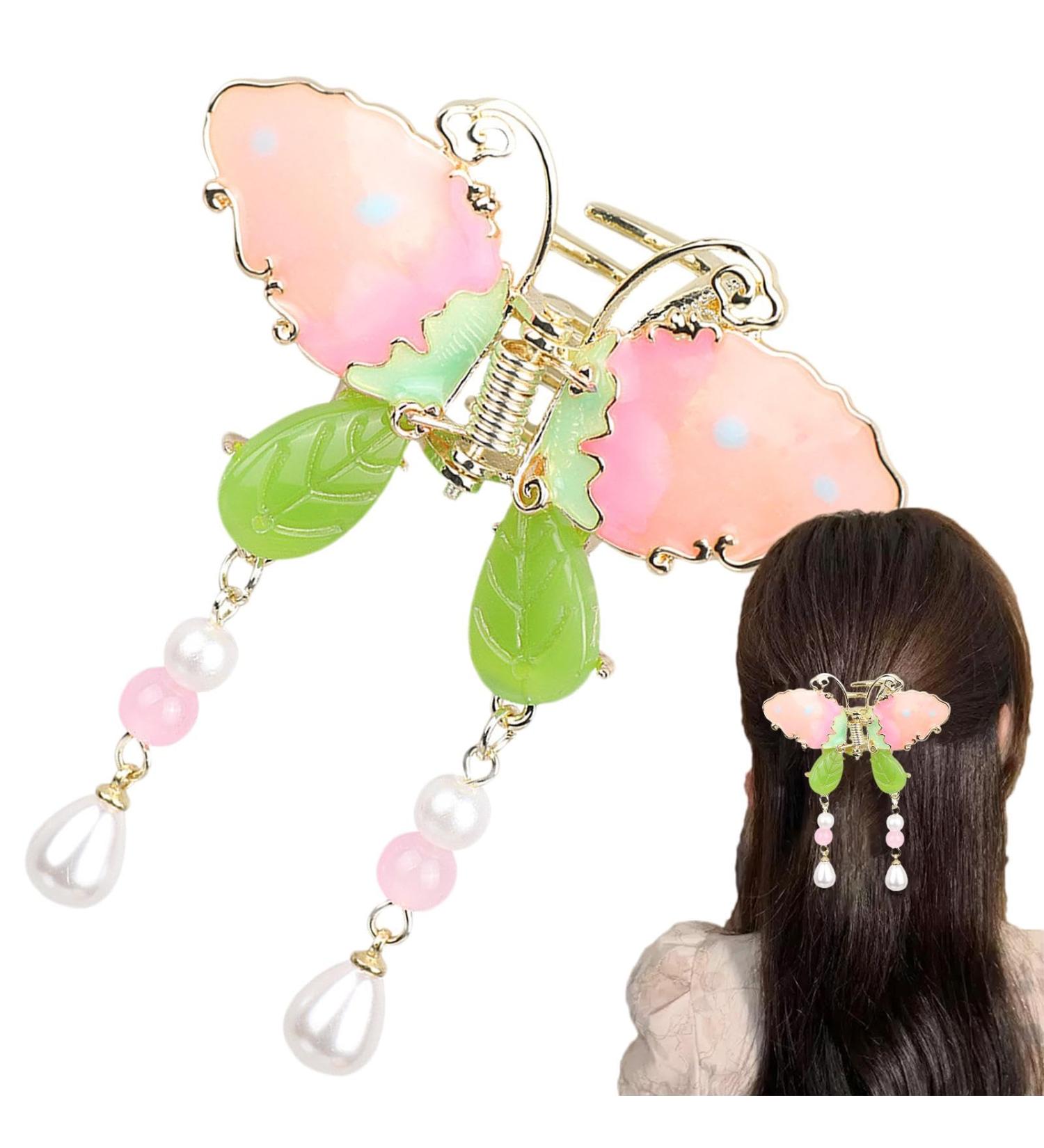 Butterflies Tassel Hair Clip | 3D Butterflies Clips | Hair Fashion Accessories Elegant Tassel Butterflies Hairpins Alloy Barrettes Tassel Butterflies -Shaped Hair Clip for Ladies Girls - Buy Online on GoSupps.com