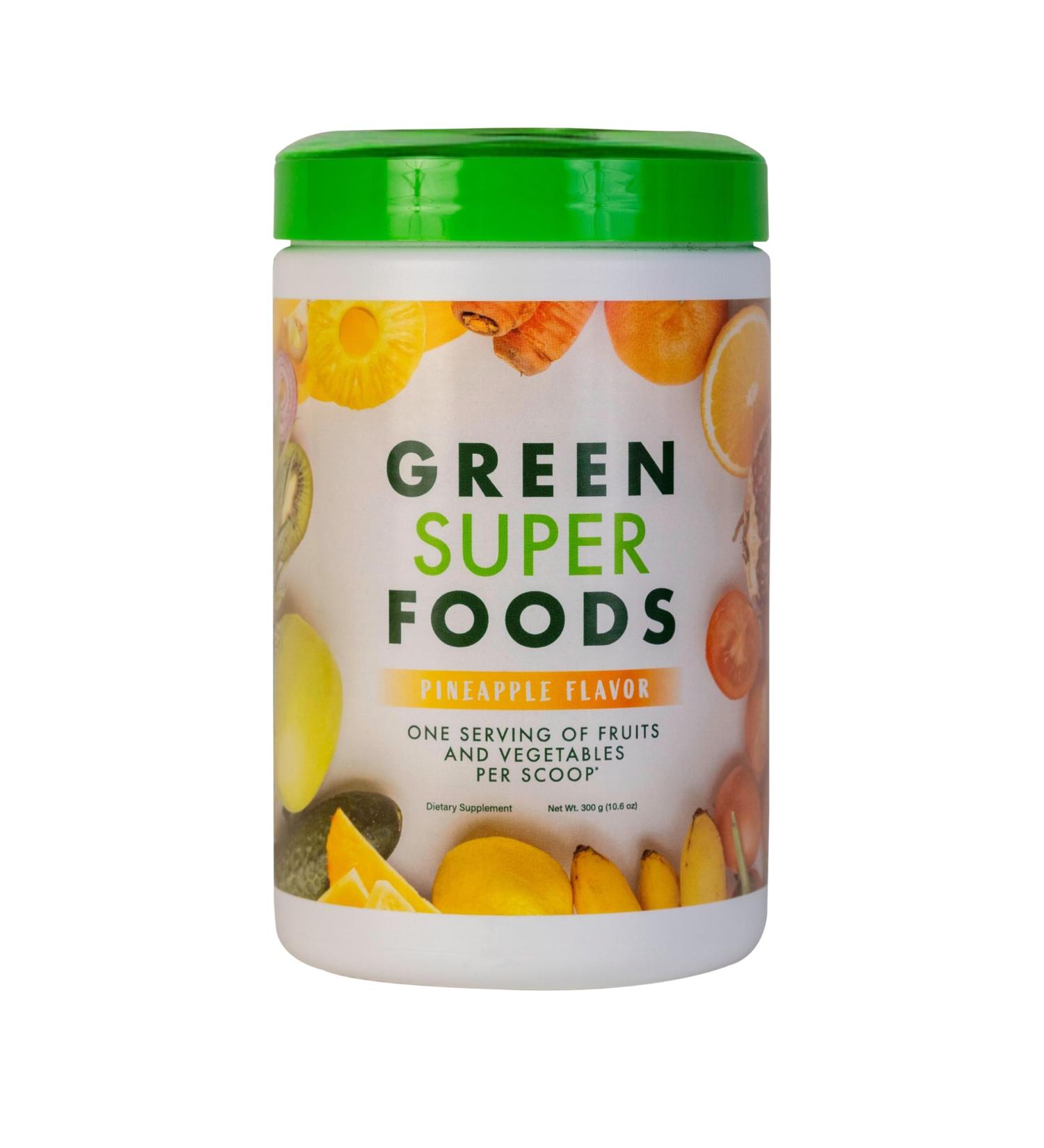 Green Superfoods | Fruits & Vegetables Supplements | Natural Energy Supplements | Vitamins & Minerals | Spinach Spirulina Beetroot Mango Wheatgrass Green Tea | 100% Non-GMO (300g) - Buy Online on GoSupps.com