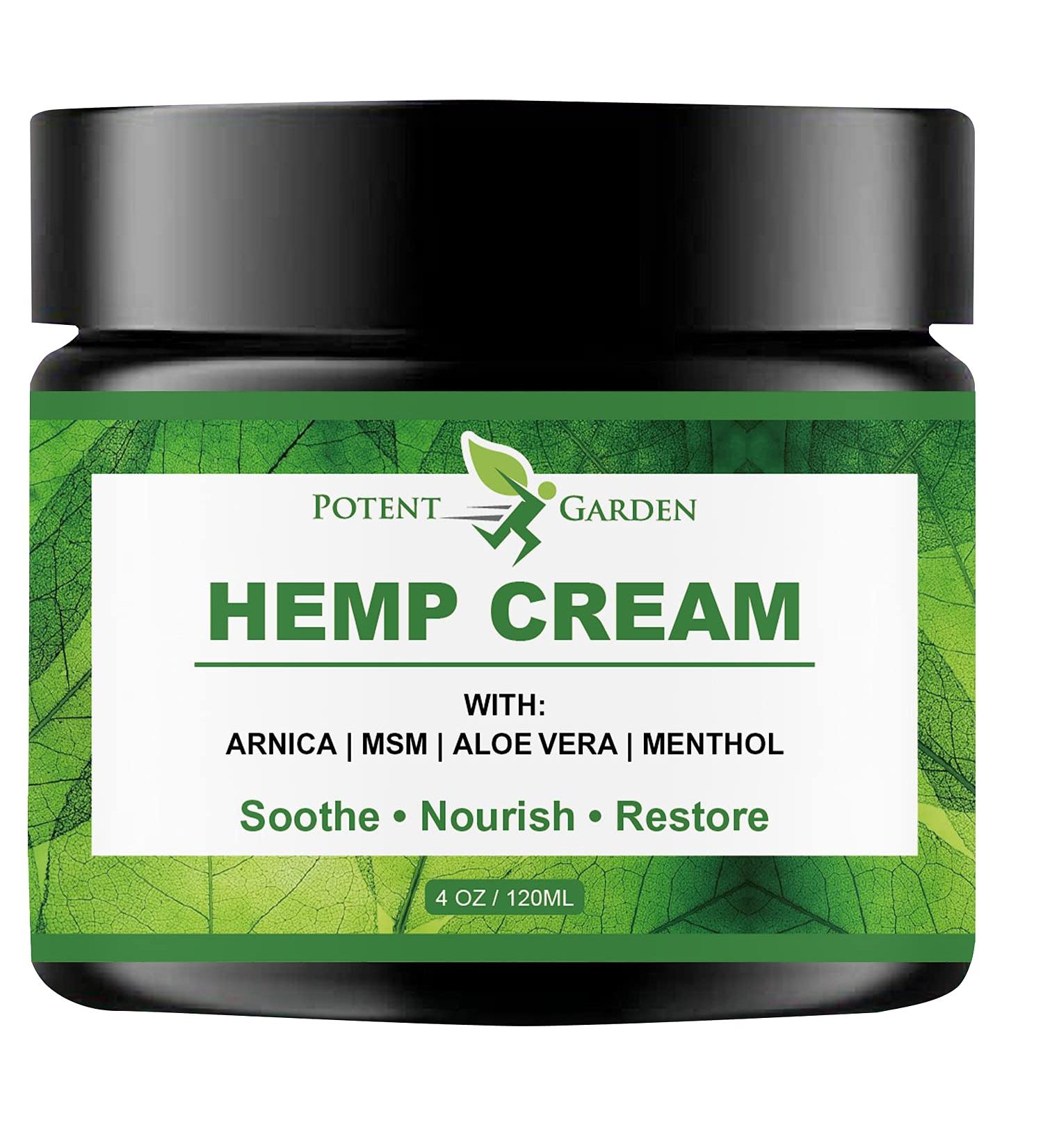 Potent Garden Hemp Cream Relief - Soothing Muscle Cream for Knees  Back & Feet - 4 OZ - Buy Online on GoSupps.com