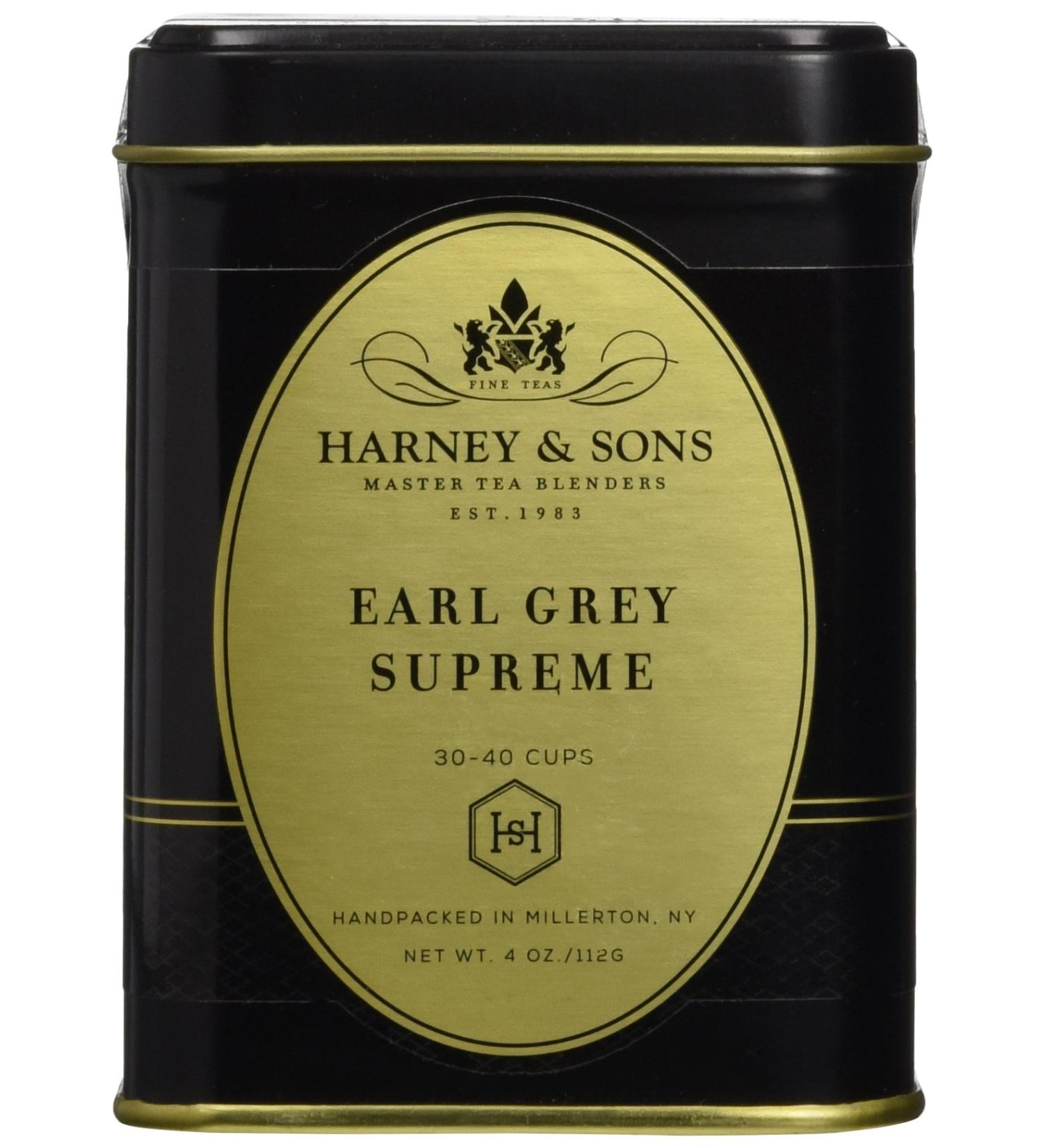 Harney & Sons Earl Grey Supreme Black Tea with Silver Tips - 4 oz | Premium Loose Leaf - Buy Online on GoSupps.com
