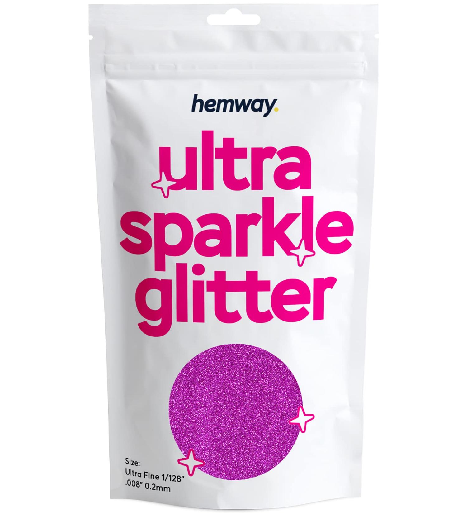 Hemway Rose Pink Ultrafine Glitter 100g | Cosmetic Safe Extra Fine Glitter for Arts & Crafts - 1/128 .008 0.2mm - Buy Online on GoSupps.com