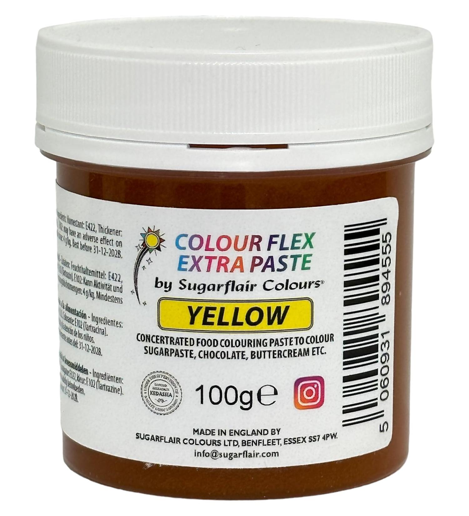 Colour Flex Yellow Food Colouring Paste - 100g | Vibrant Edible Colour for Buttercream, Chocolate, Fondant, and More - Buy Online on GoSupps.com