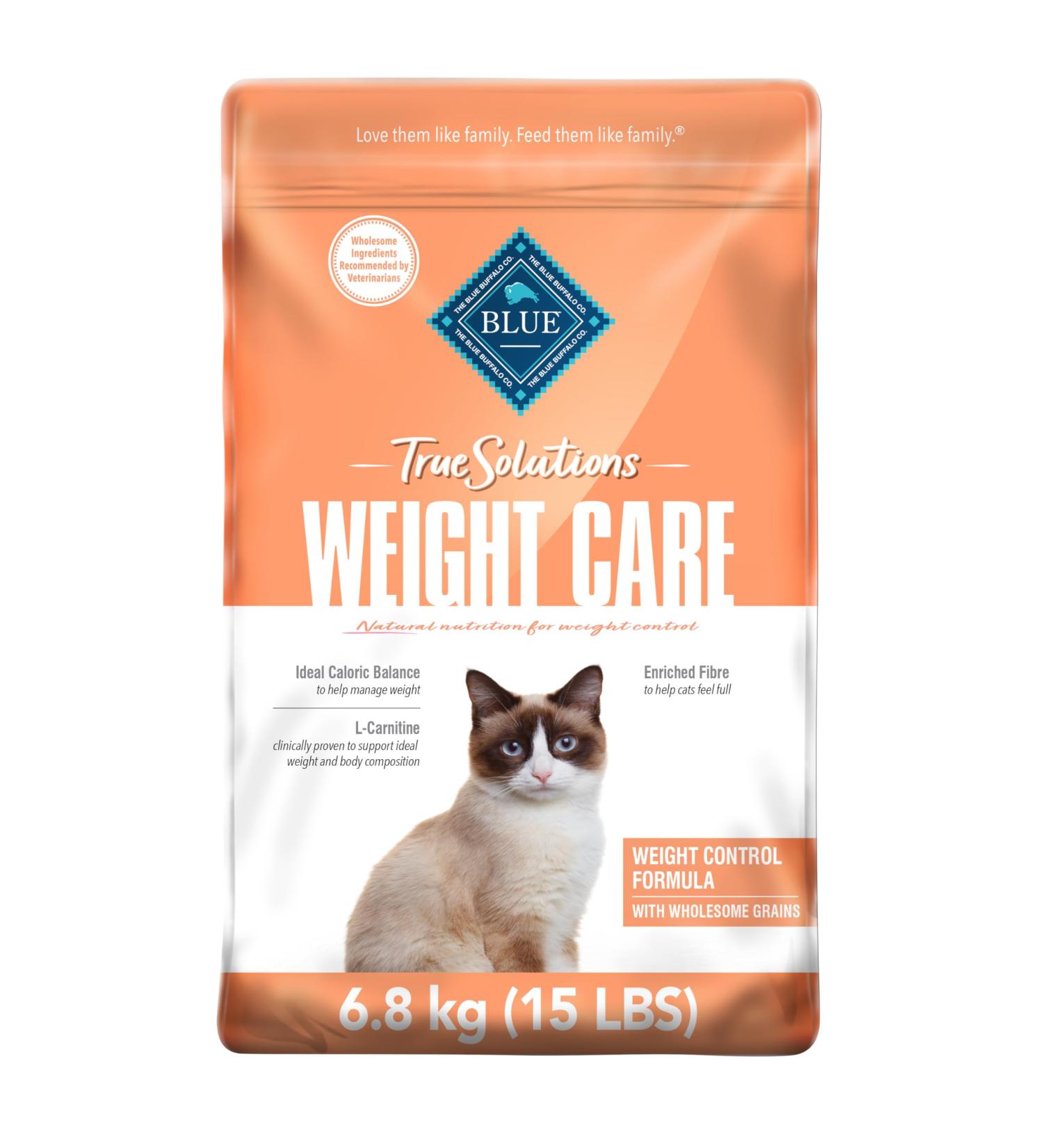 Blue Buffalo True Solutions Natural Weight Care Adult Dry Cat Food 15-lb Weight Care Dry Cat Food - Lg Bag