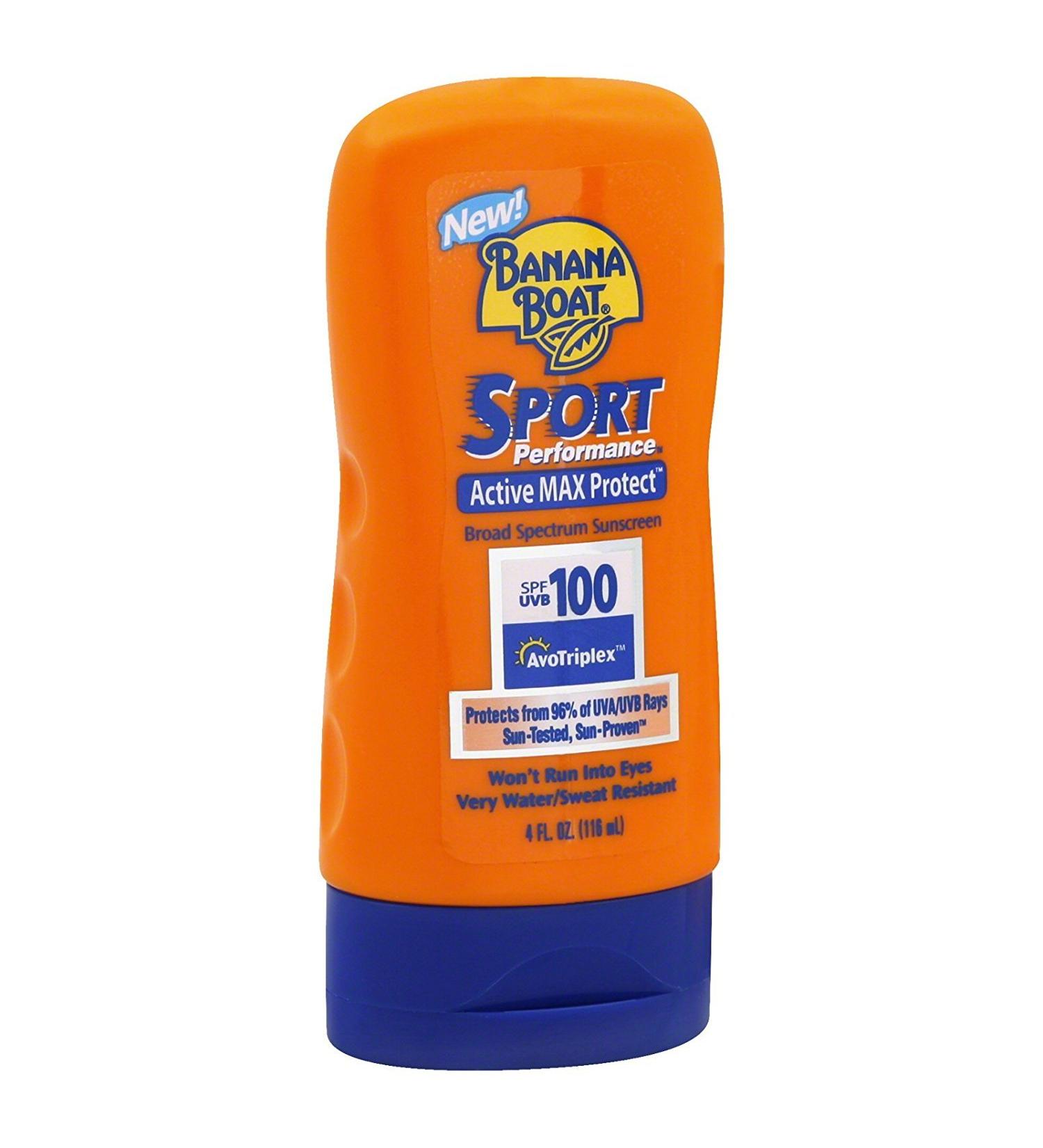 Banana Boat Spf100 Sport 4 Ounce Sunscreen Lotion (118ml) (3 Pack)
