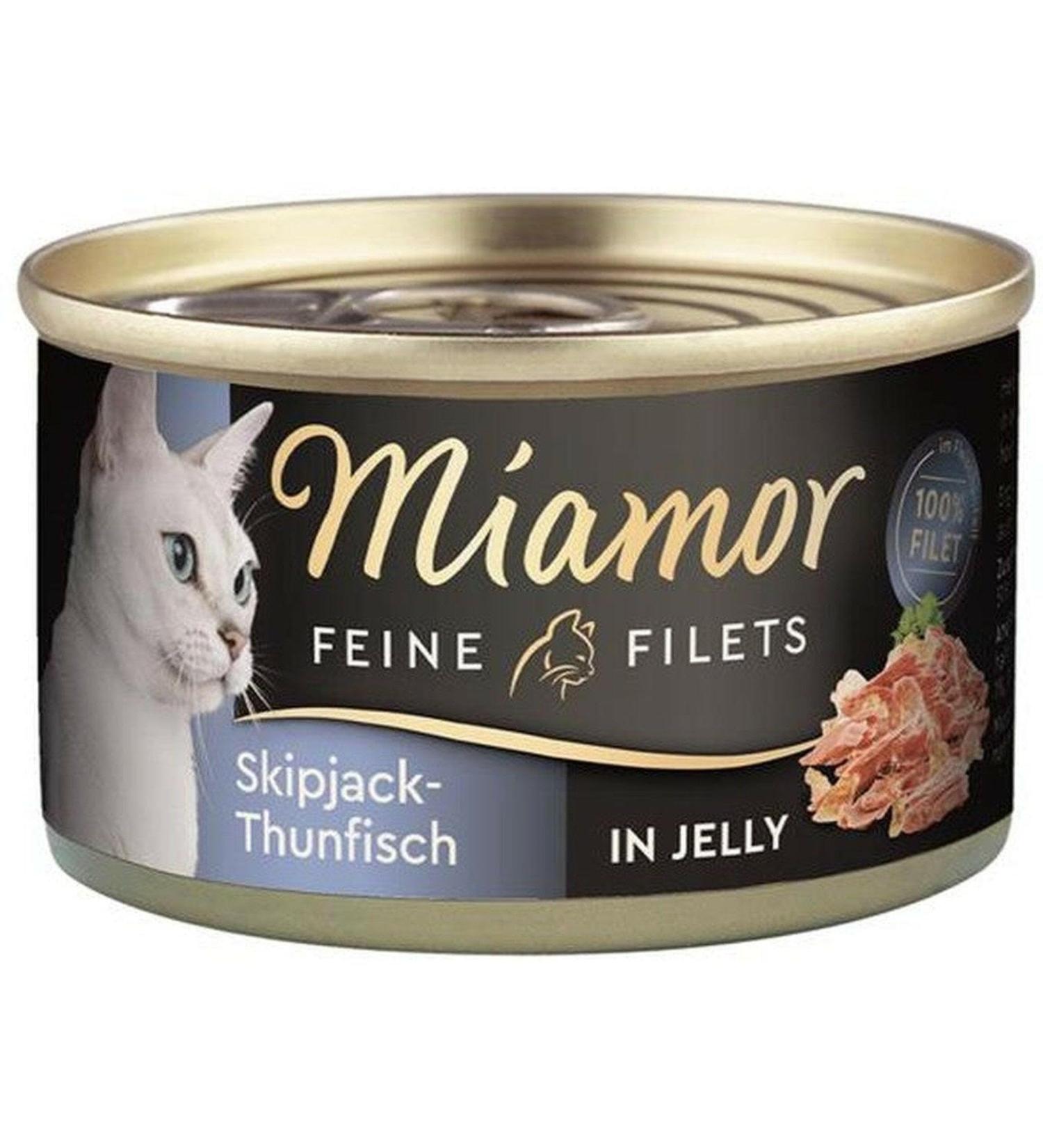Finnern Miamor Miamor Fine Skipjack Tuna Fillets in Jelly 100g (Quantity: 24 per order unit)