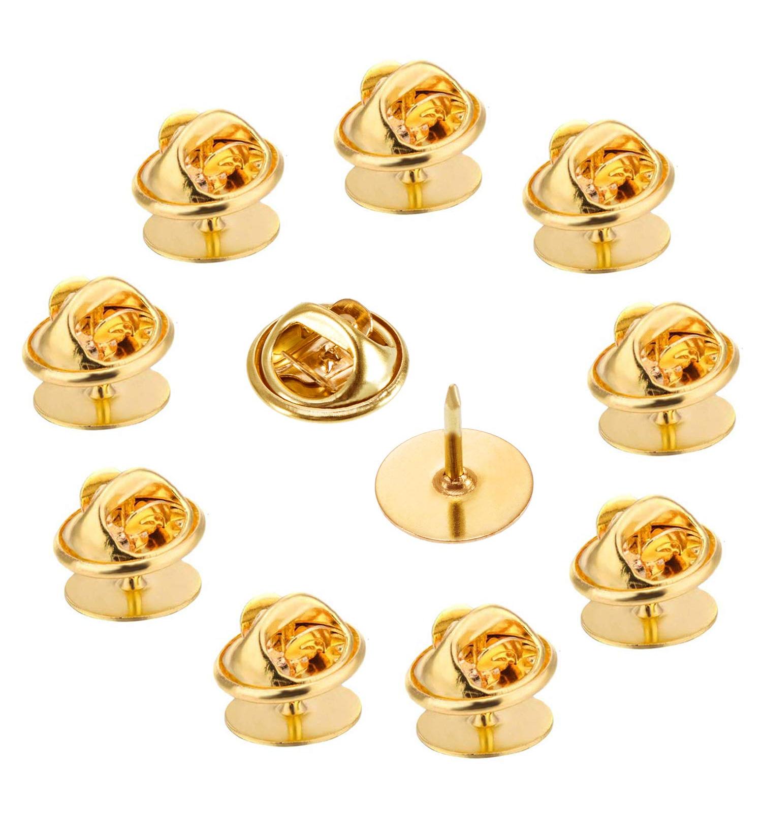 100 Pack Gold Butterfly Clutch Blank Pins - 10MM Tie Tacks for Crafts & Jewelry Making - Buy Online on GoSupps.com