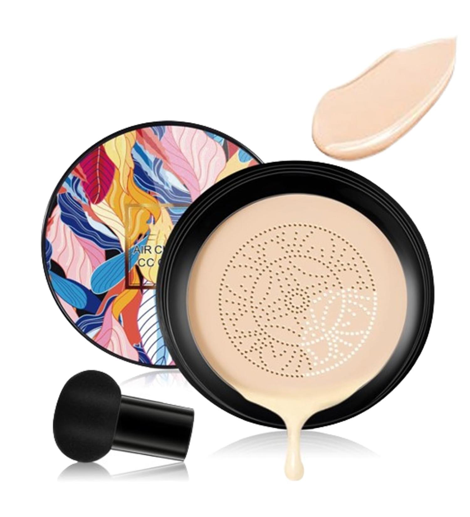 Indicativet Air Cushion CC Cream 2024 New Mushroom Head Air Cushion CC Cream Long-Lasting Matte Waterproof Moisturizing Concealer BB Cream Face Make Up (Brighten) - Buy Online on GoSupps.com