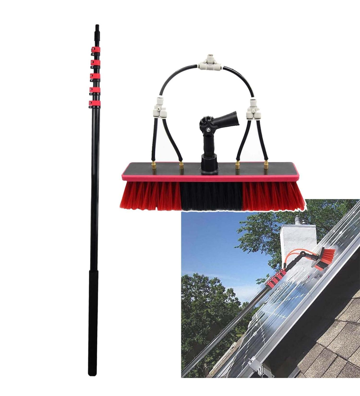 3.6-10.8m Window Cleaning Pole Water Fed Telescopic Brush Extendable Cleaner Roof Cleaning Tools for Photovoltaic Panel Cleaning 6m(20FT) - Buy Online on GoSupps.com
