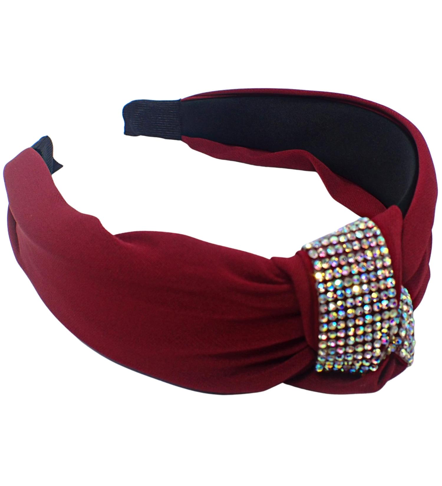Topkids Accessories Diamante Knot Alice Bands Adult Women Hair Accessories for Women Hair Bands for Women Thick Headband Womens Headbands Head Bands Adult Women Wide Headbands (Red) - Buy Online on GoSupps.com