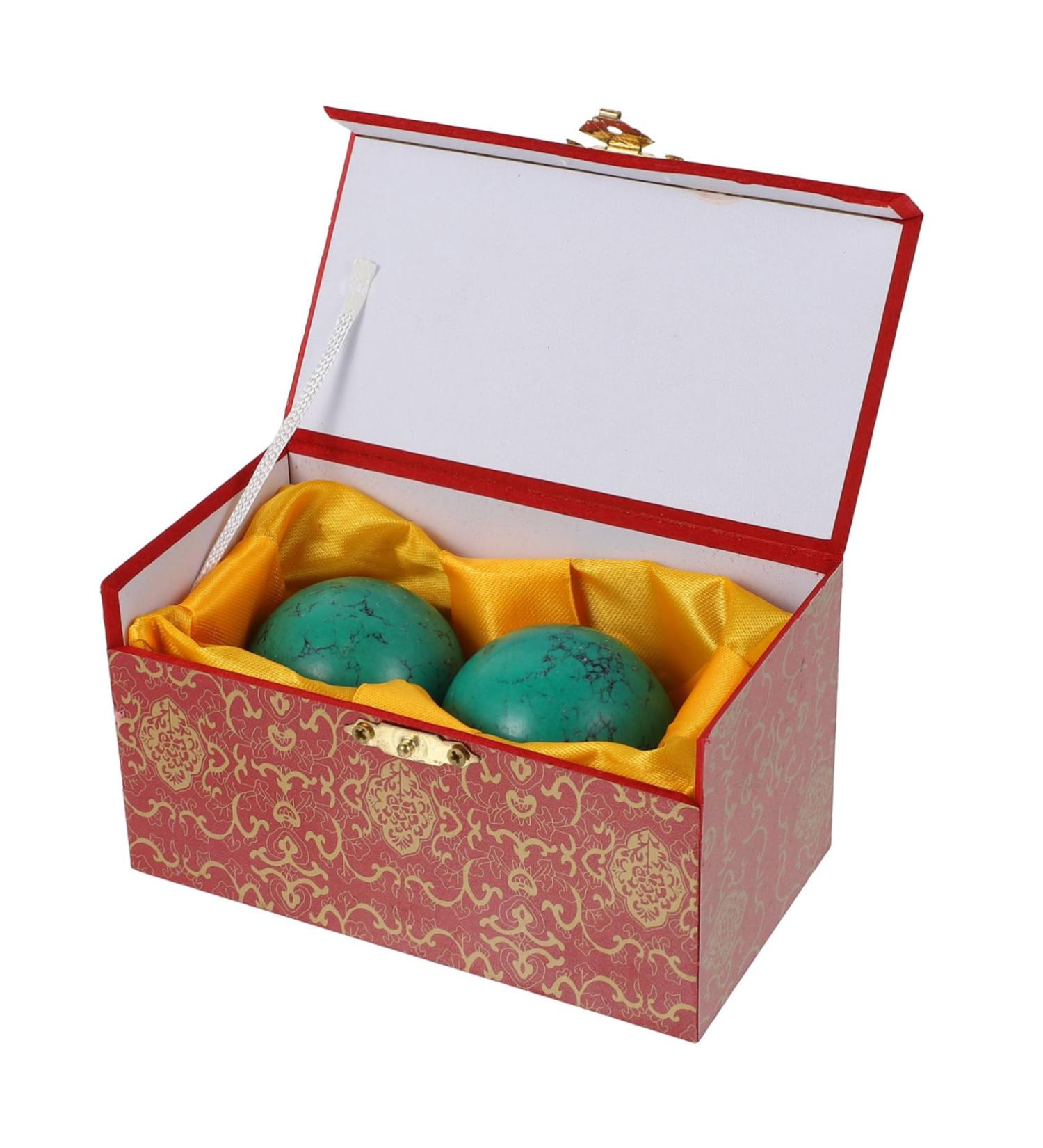 TOVINANNA 6 STK Turquoise Wooden Handballs - Fitness & Massage Tools | Health Care Accessories for Muscle Relaxation & Crafting - Buy Online on GoSupps.com