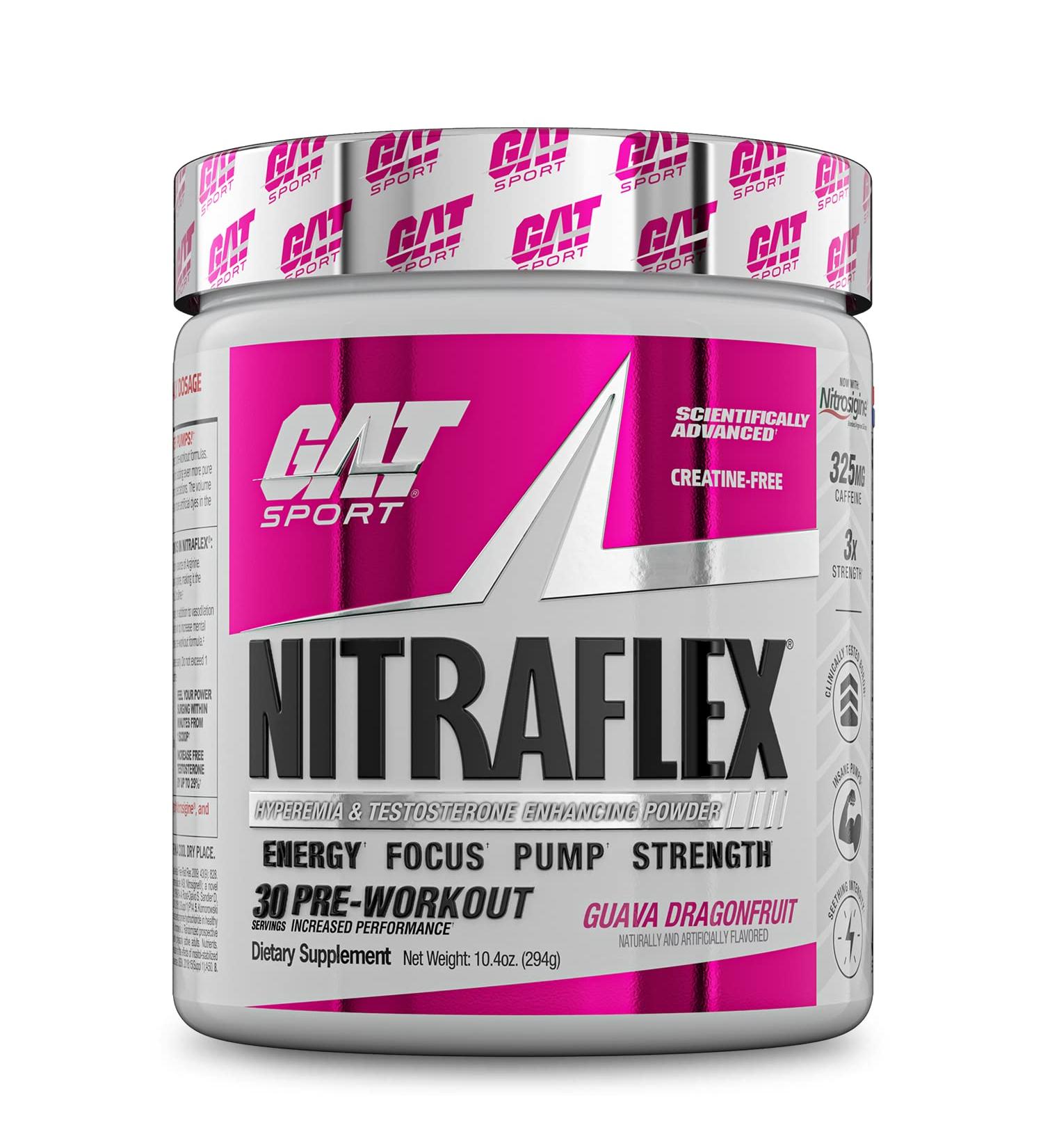 GAT Sport Nitraflex - Guava Dragonfruit Flavor | 30 Servings - Buy Online on GoSupps.com