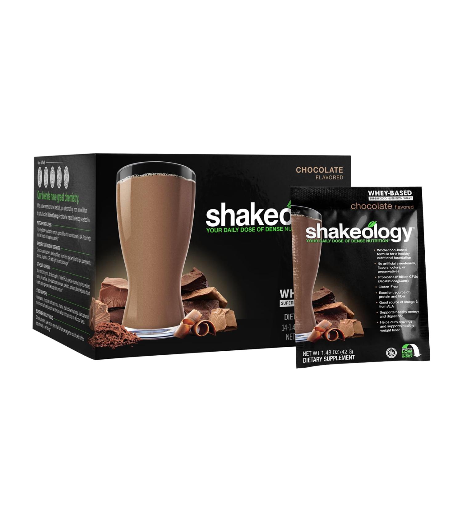 BODi Shakeology Whey-Based Protein Powder Gluten-Free Superfood Shake with Vitamins & Minerals Helps Support Healthy Weight Loss & Gut Health Chocolate 14 Individual Packets Chocolate Whey - Buy Online on GoSupps.com