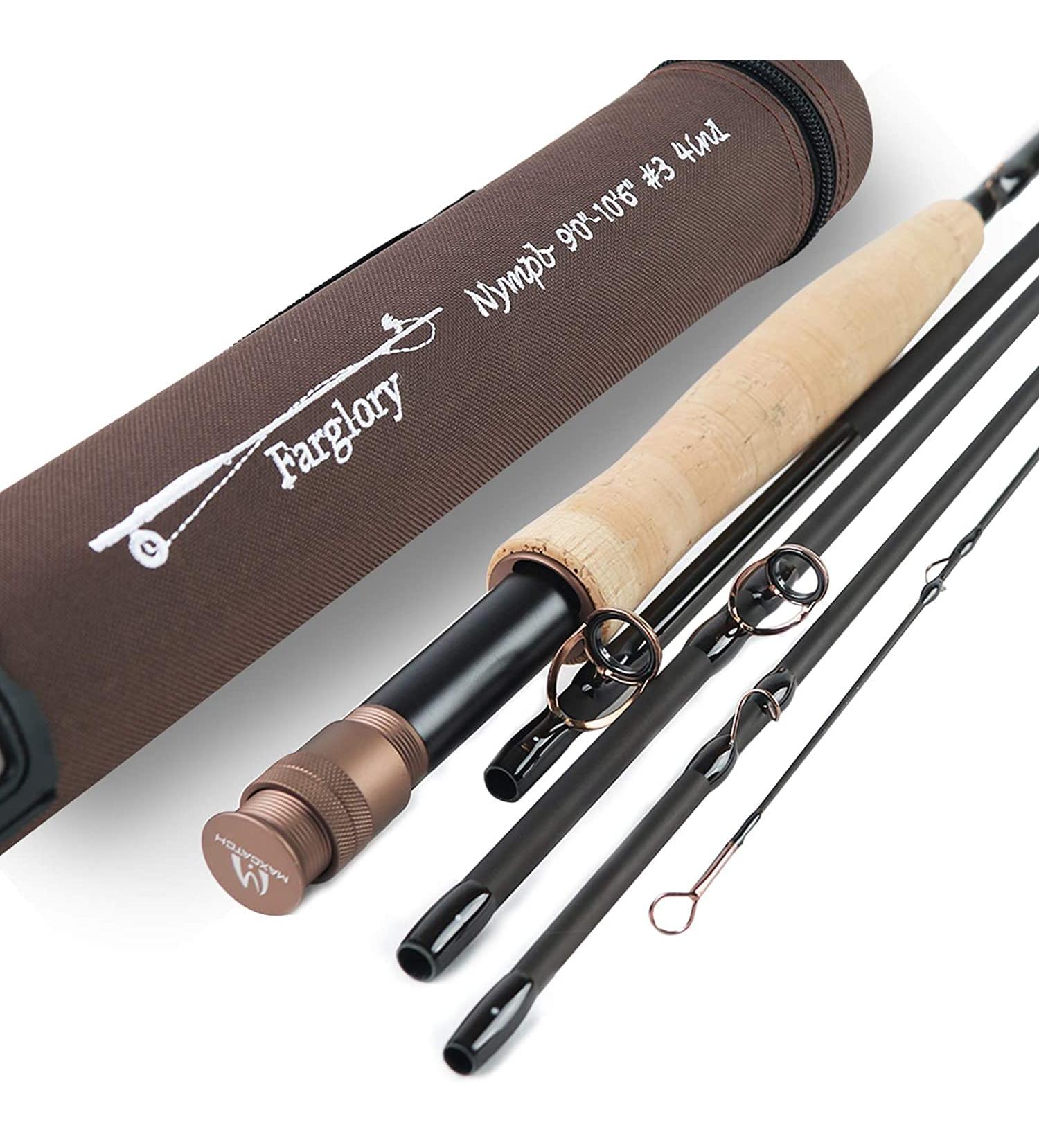 Maximcatch Farglory Nymph Rod 4 in 1 - Euro & Czech Nymphing AAA Cork Handle #3 #4 #5 - Versatile Fly Rod for Ultimate Fishing Experience - Buy Online on GoSupps.com