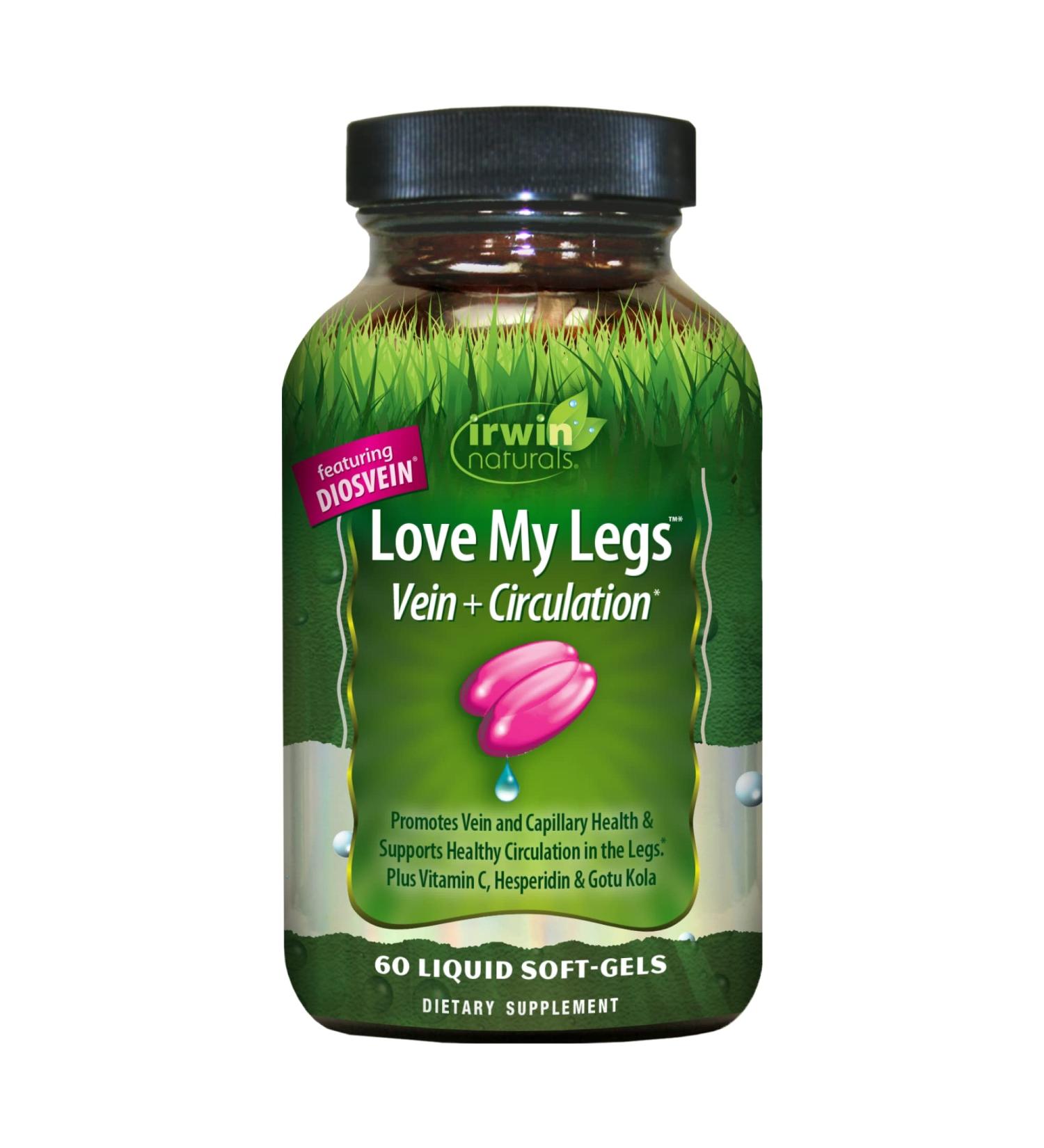 Irwin Naturals Love My Legs - Vein & Circulation Support, 60 Liquid Soft-Gels - Buy Online on GoSupps.com
