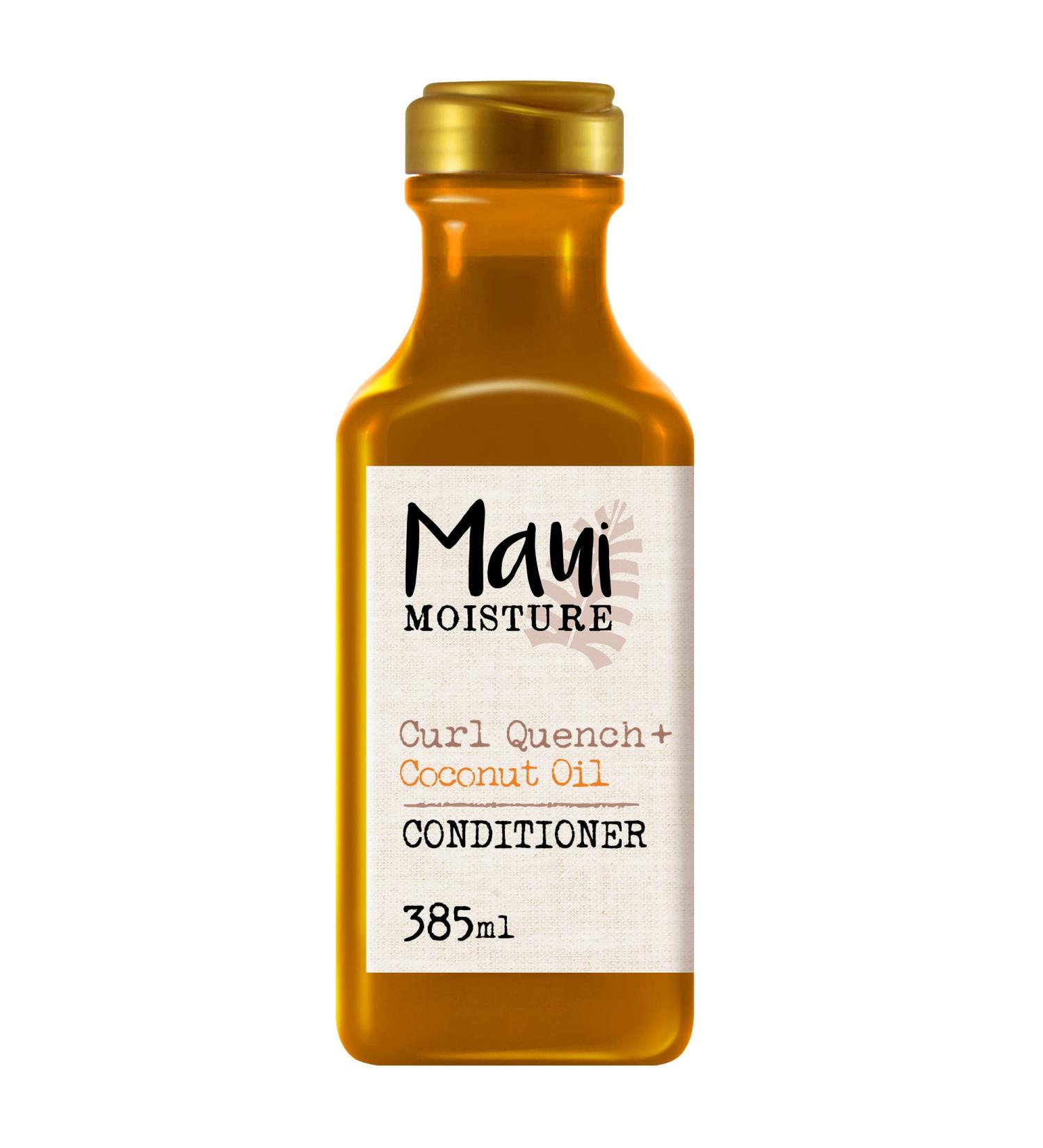 Maui Moisture | Curl Quench + Coconut Oil Conditioner (13.5 oz Bottle) – Hydrating Hair Treatment with Coconut Oil – Vegan Conditioner for Thick, Curly Hair