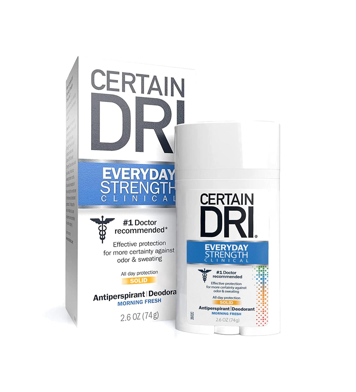 Certain Dri Everyday Strength Clinical Anti-Perspirant & Deodorant - Morning Fresh 2.6 oz (Pack of 2) | International Shipping Available - Buy Online on GoSupps.com
