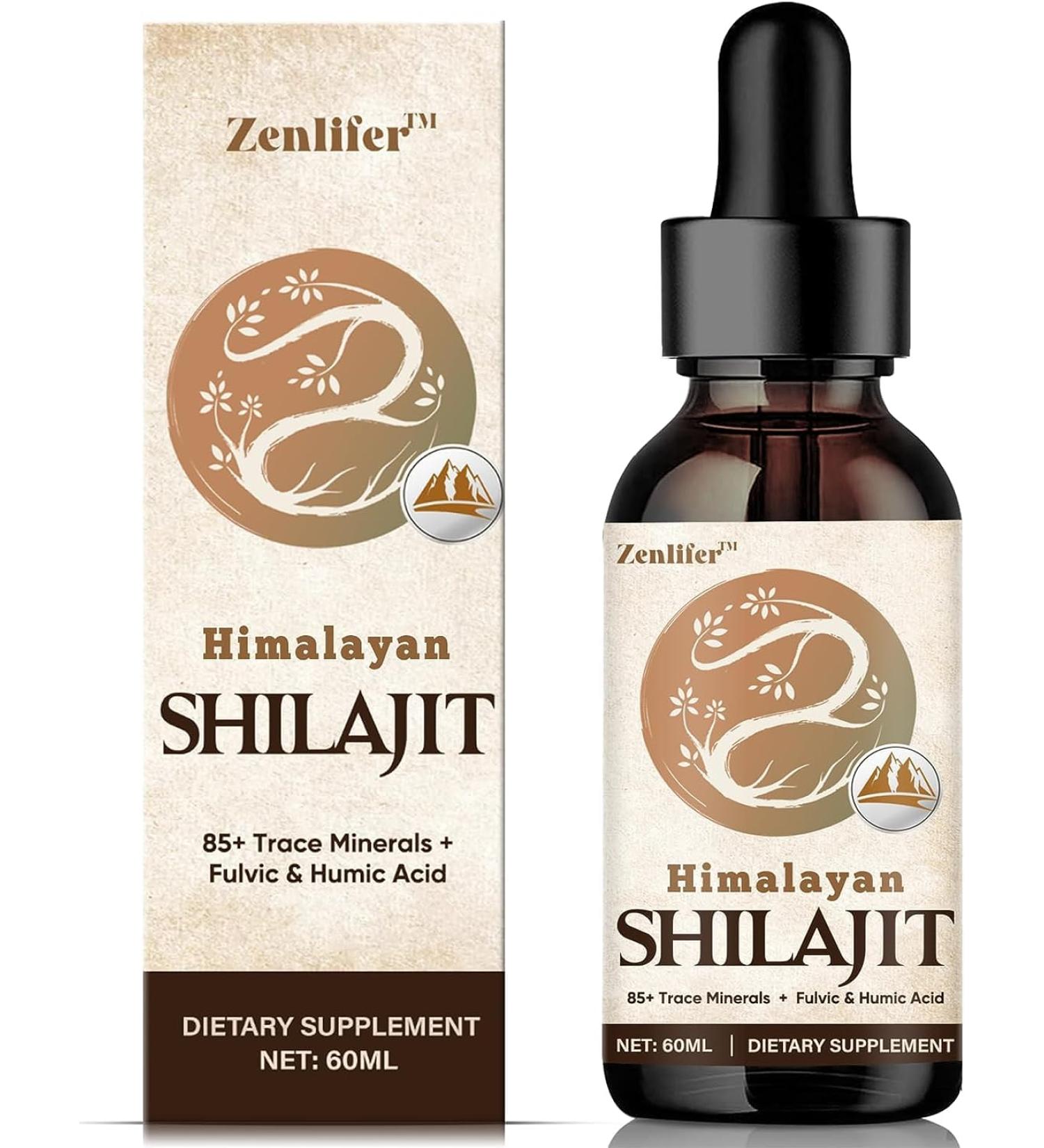 Pure Himalayan Organic Shilajit Resin 60ml - Potent Liquid Drops with 85 Trace Minerals - Buy Online on GoSupps.com