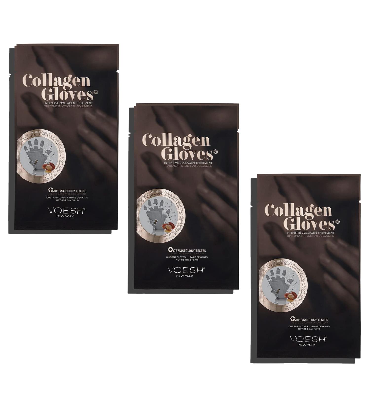 VOESH Vegan Collagen Gloves - Ultra Moisturizing Hand Treatment with Argan Oil Infusion - 3pk - Buy Online on GoSupps.com
