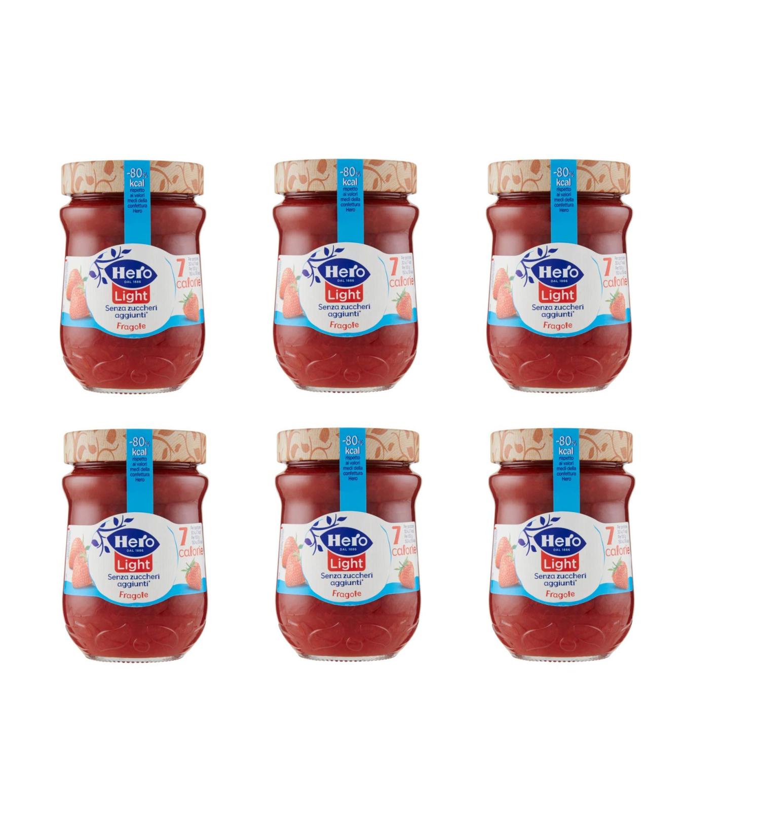 Hero Light Fragole Italian Strawberry Bread Jam 280g (Pack of 6)