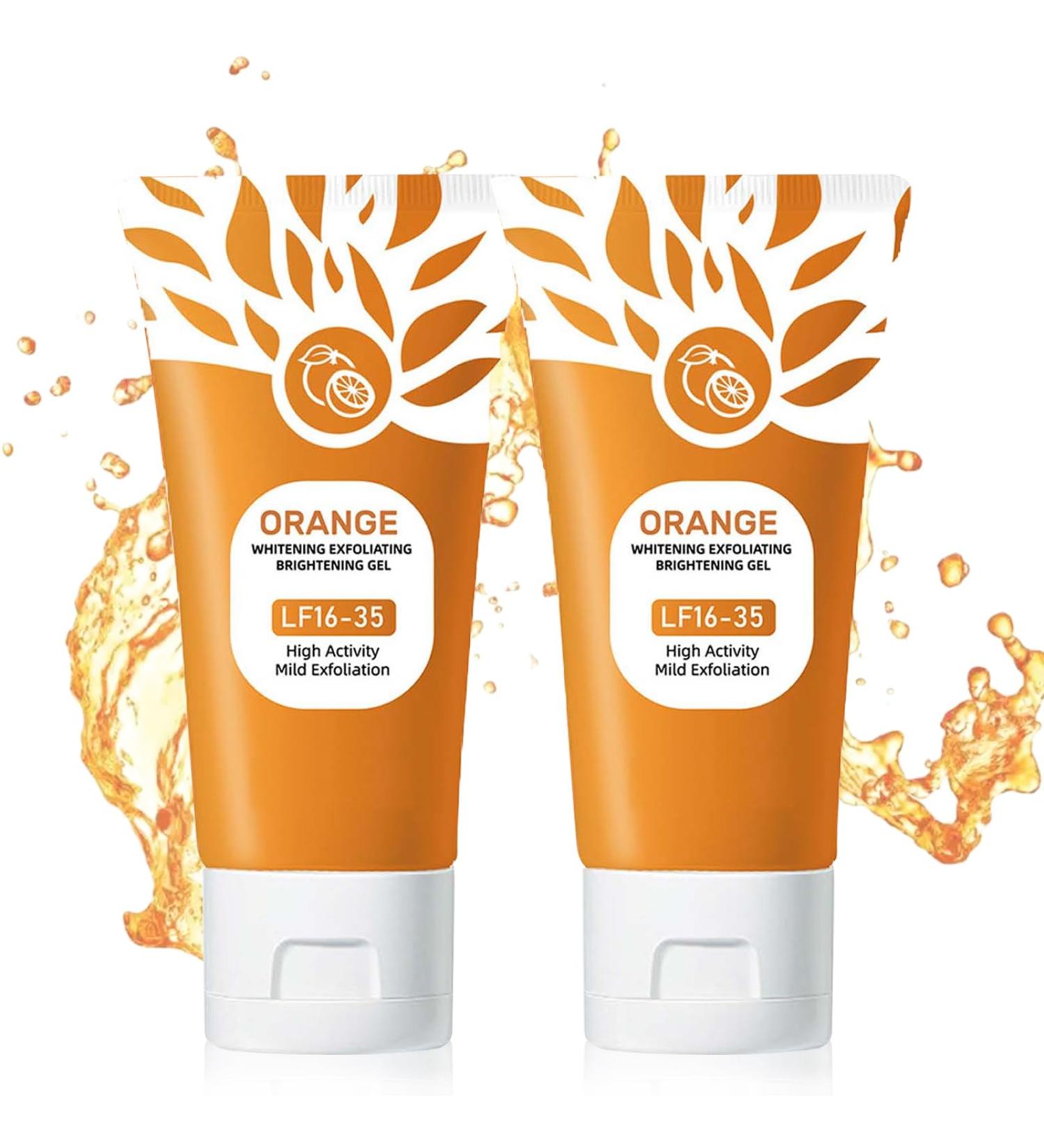 Orange Enzymes Exfoliating Gel for Face & Body Orange Exfoliating Gel Moisturizer Face Body Scrub Deep Cleansing Moisturizing Facial Exfoliator for All Skin Types (2PC 3 Ounce) 2PC 3 Ounce (Pack of 1) - Buy Online on GoSupps.com