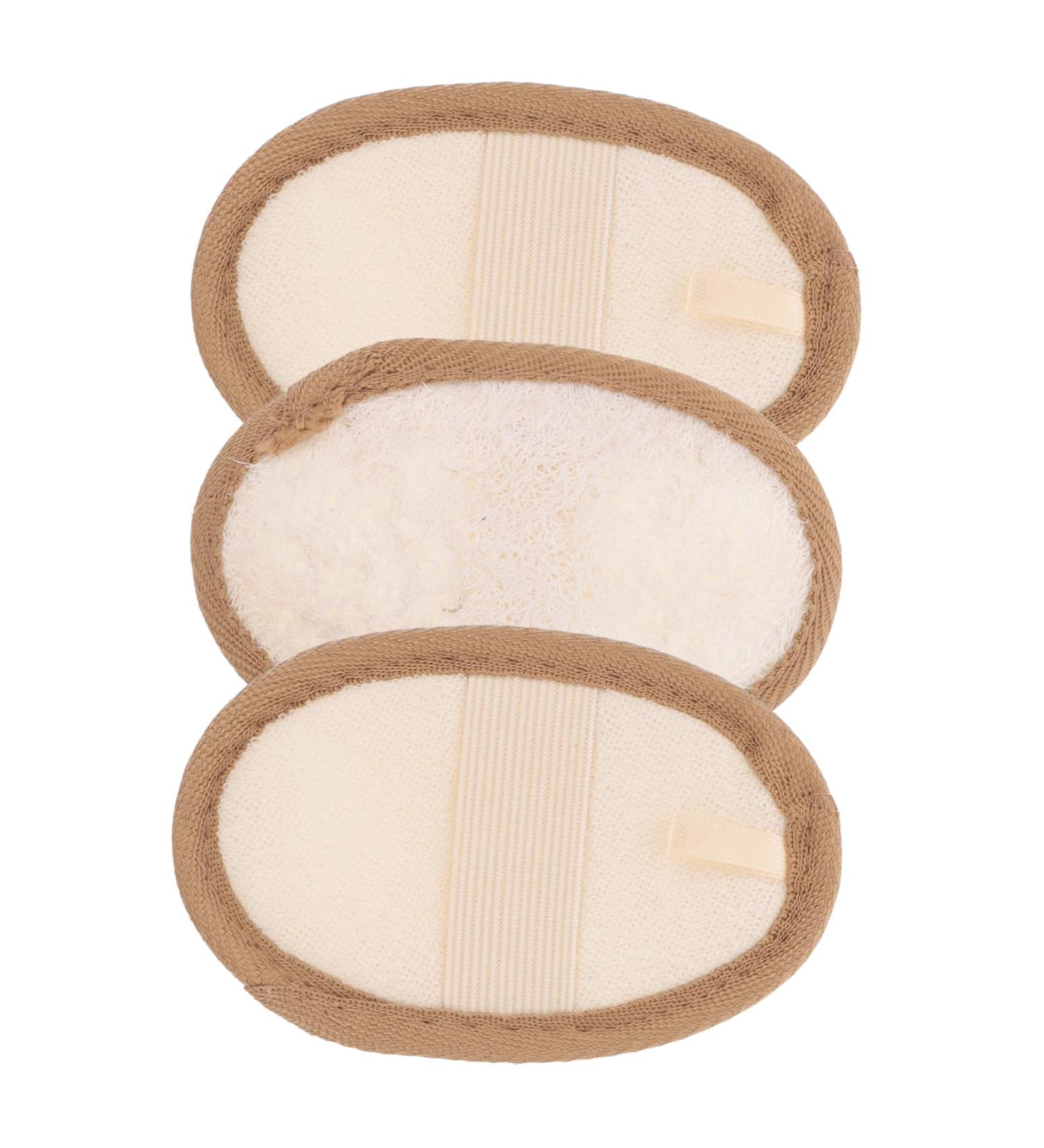 3pcs Loofah Shower Tablets - Exfoliating Body Scrubber & Natural Travel Sponges - Buy Online on GoSupps.com