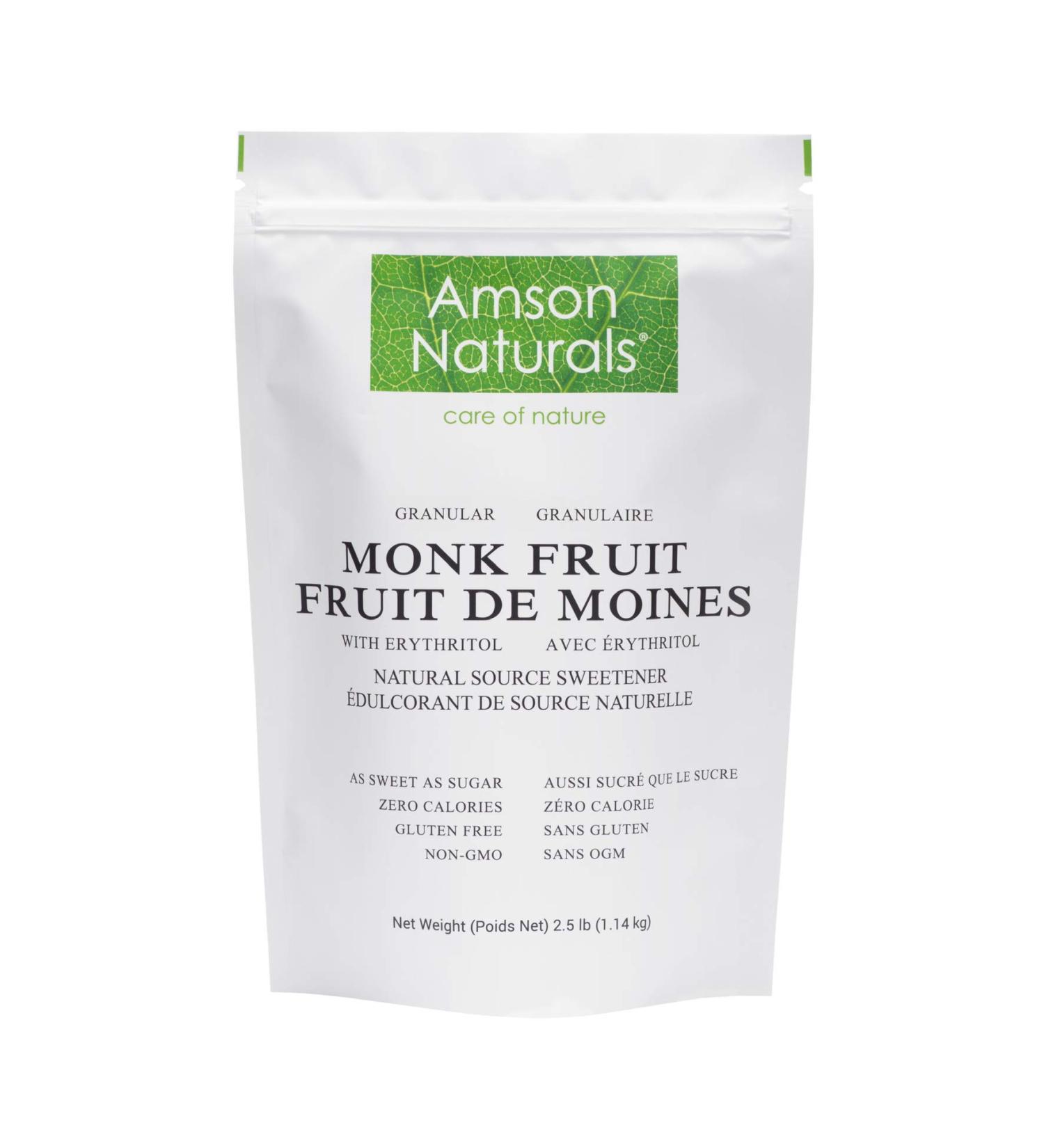 Monk Fruit Sweetener with Erythritol 2.5 lb / 1.14 Kg / 40 oz (Granular) - 1:1 Sugar Substitute Natural Source tabletop Sweetener No Calorie Non-GMO Gluten free. 1.13 kg (Pack of 1) - Buy Online on GoSupps.com