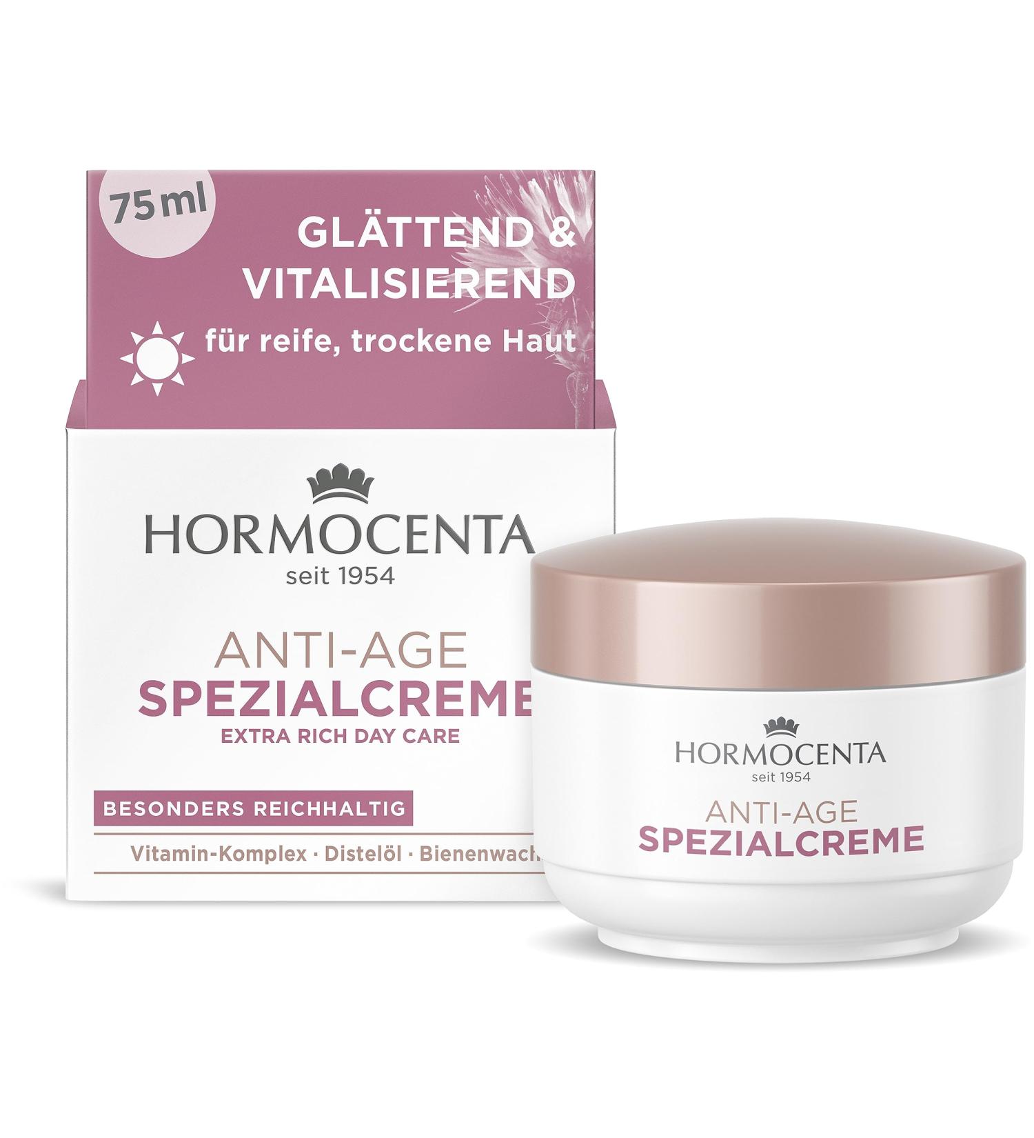 Hormocenta Special Anti-Aging Cream 75 ml Revitalizing anti-aging care with vitamin complex beeswax and safflower oil particularly rich care (1 x 75 ml) - Buy Online on GoSupps.com