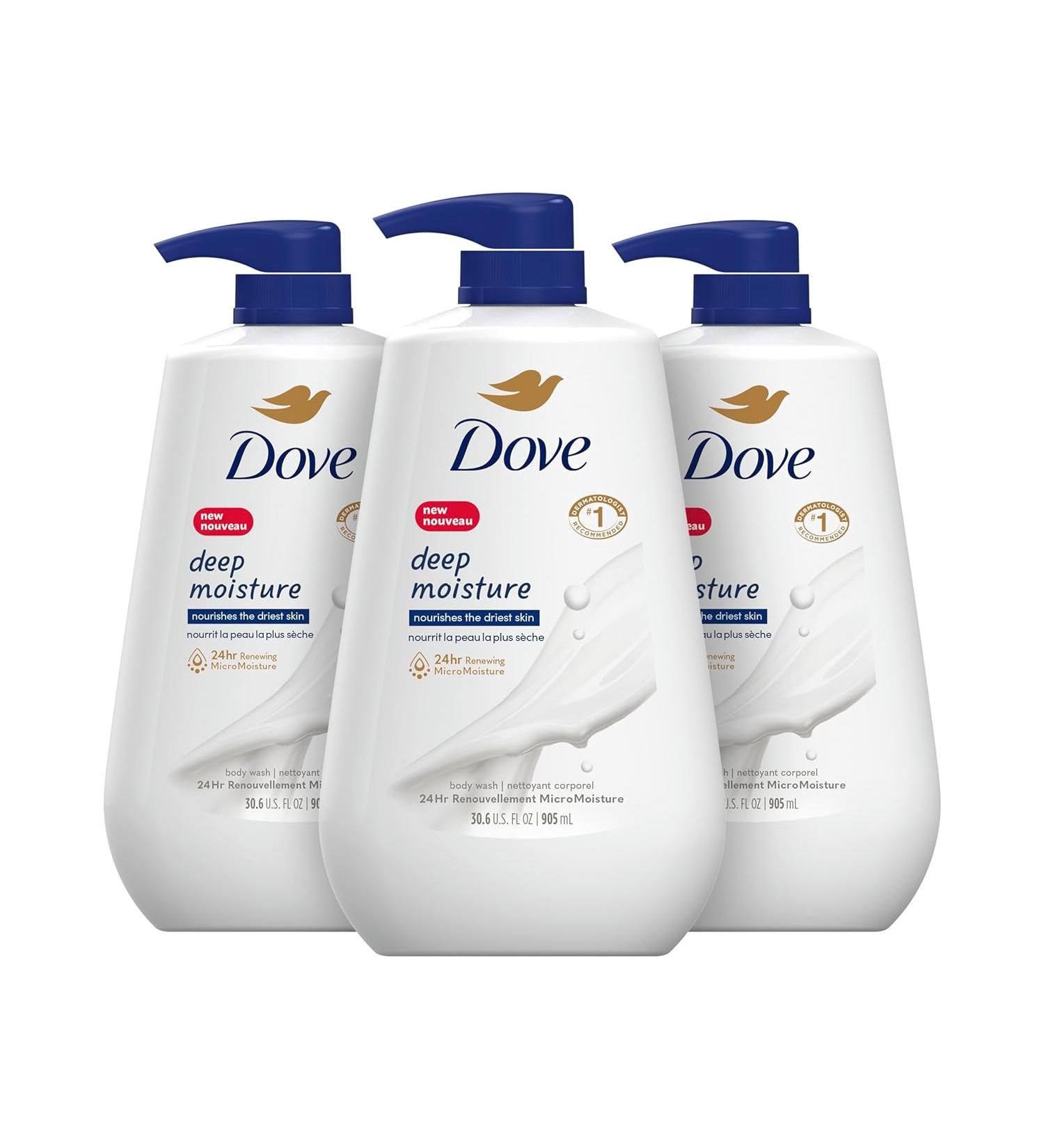 Dove Body Wash 30.6 Oz - Pack of 3 - Fragranced Moisturizing Cleanser - Buy Online on GoSupps.com