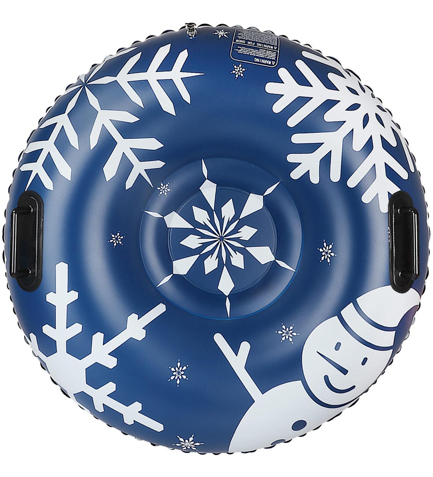 Dilonfi 47 Inch Inflatable Snow Tube Sled - Heavy Duty Winter Toy for Kids and Adults - Blue - Buy Online on GoSupps.com