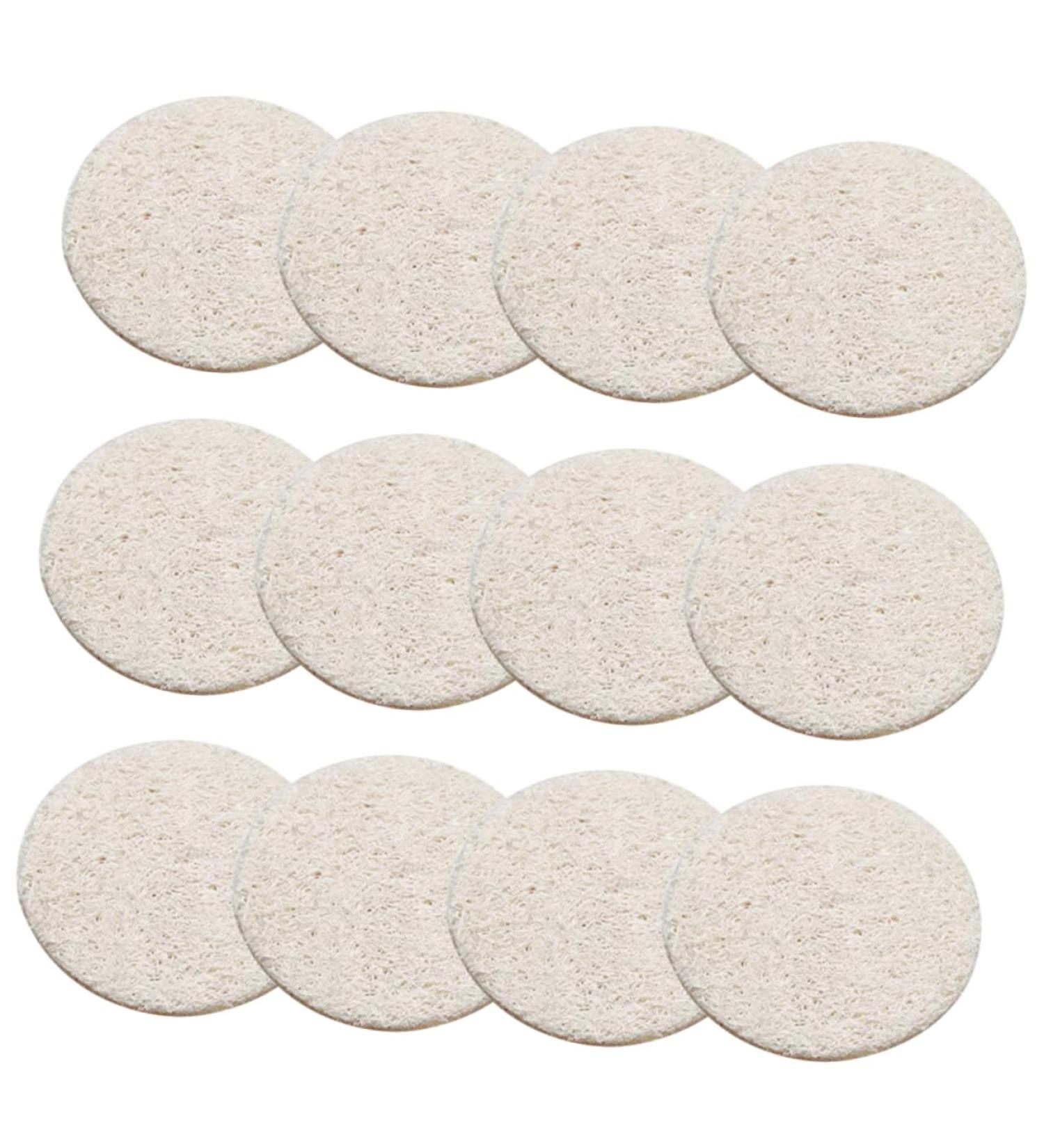 FRCOLOR 36pcs Natural Loofah Cleansing Pads | Exfoliating Facial & Body Scrubber for Makeup Removal - Buy Online on GoSupps.com