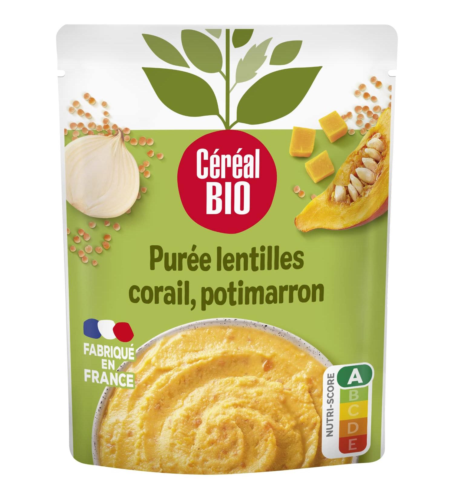 Organic Cereal Coral Lentil Puree Pumpkin - Microwavable Bag Quick to Warm Up - Vegan And Organic - 250g - 200628 - Buy Online on GoSupps.com
