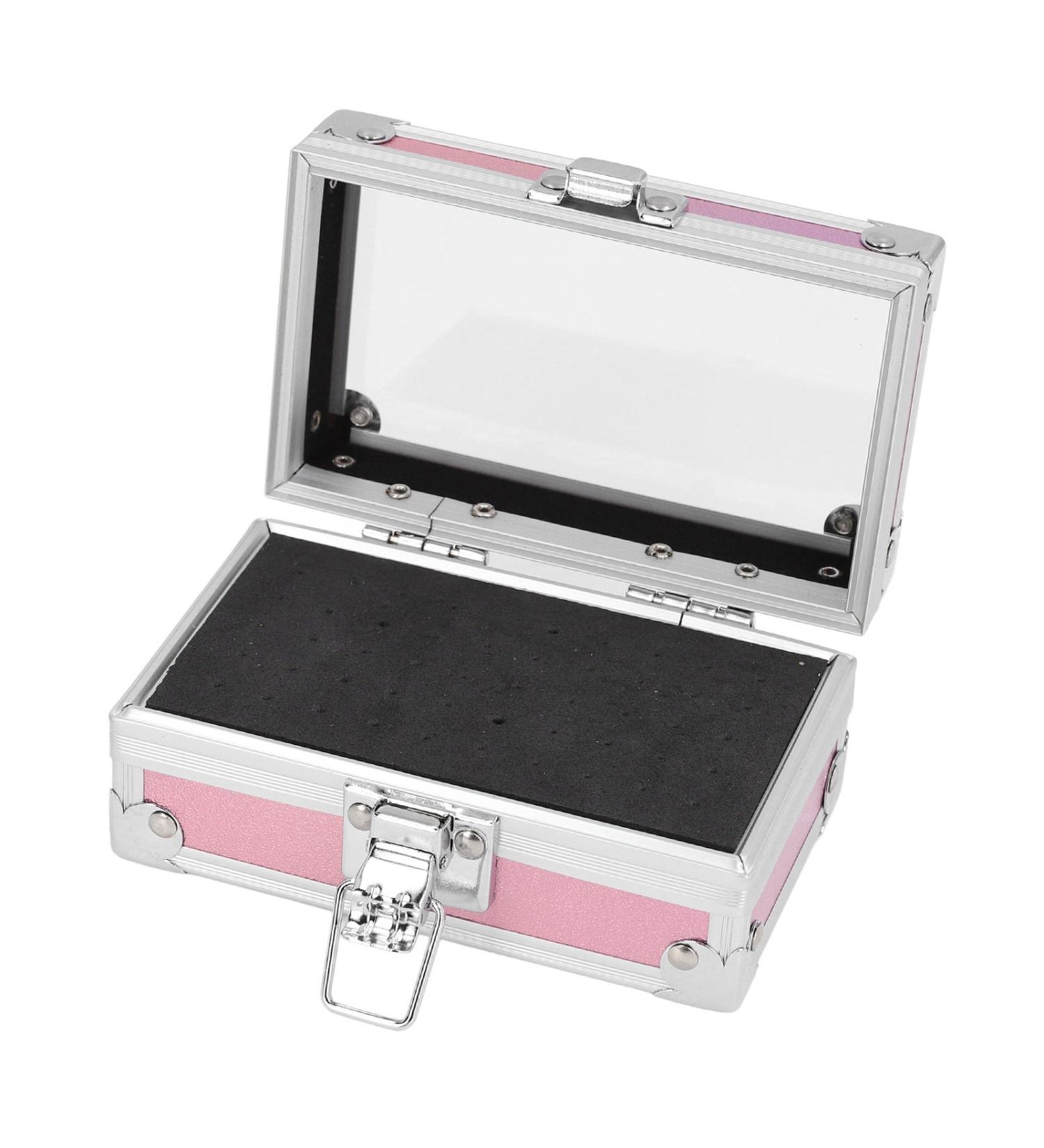 Nail Drill Holder Dustproof Nail Drill Container with Multiple Holes Lockable Design for Salon Technicians (Dazzling Pink) - Buy Online on GoSupps.com