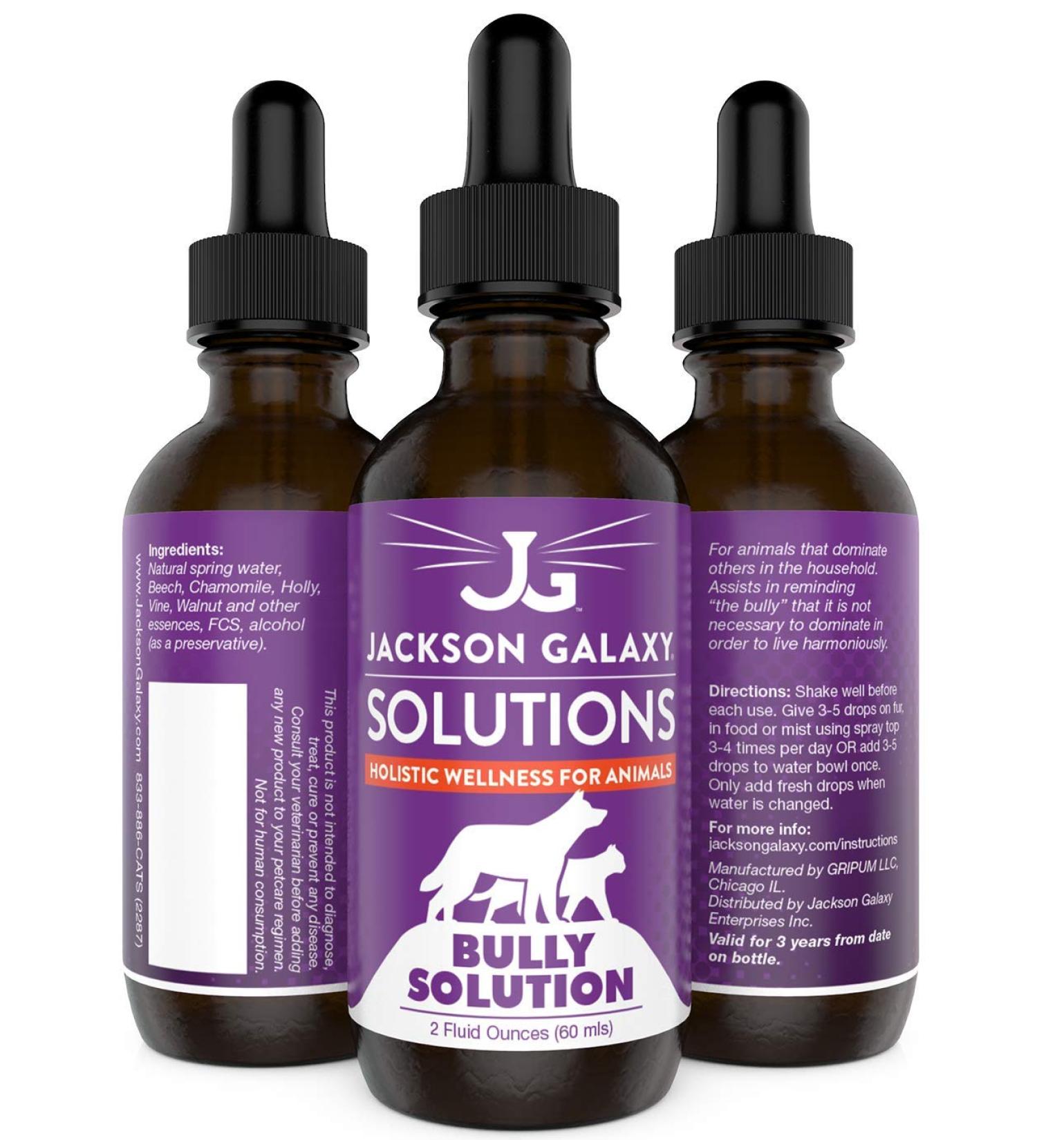 Jackson Galaxy Bully Solution (2 oz.) - Natural Pet Relaxation Aid for Bullying and Dominance - Buy Online on GoSupps.com