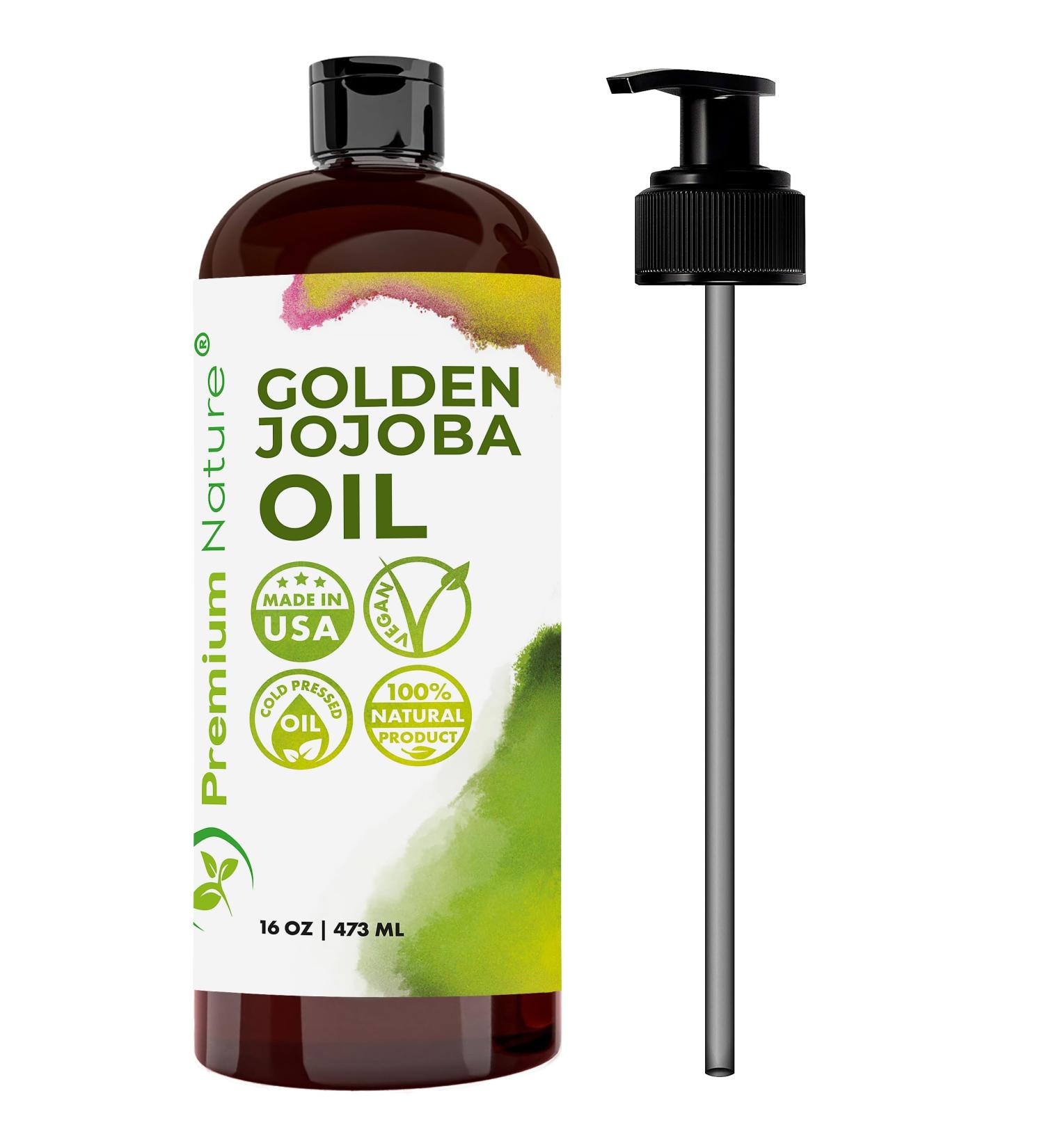 Pure Organic Jojoba Oil - Cold Pressed Unrefined for Hair Skin & Face | 16oz Carrier Oil for Essential Oils - Buy Online on GoSupps.com