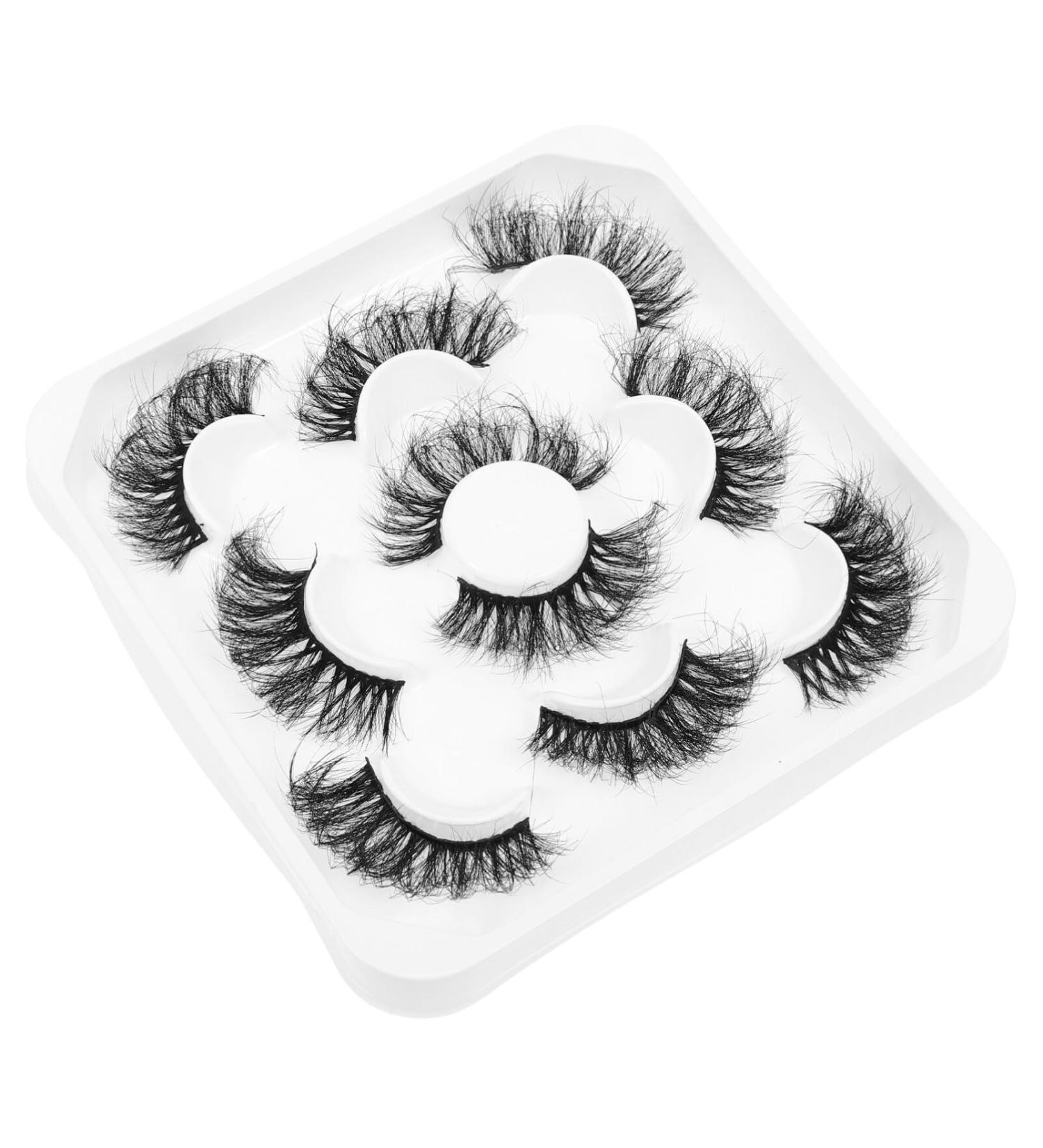 Beavorty 5 Pairs eyelashes dramatic makeup lash handmade eye lashes natural lashes 3d fluffy lash extension girls fake lash natural fake lashes false lash extensions 9 d fiber Adhesive soft