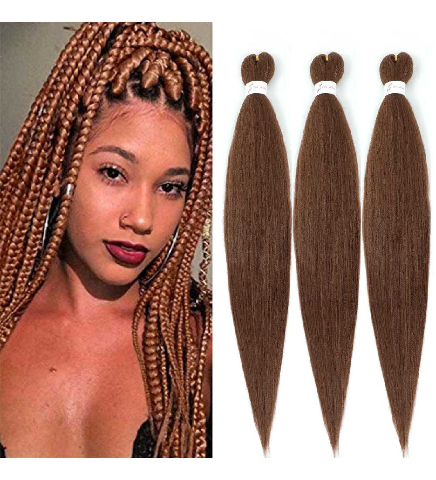 Pre-stretched Braiding Hair 26 inch 3 Packs Professional Synthetic Fiber Hot Water Setting Crochet EZ Braids Yaki Texture Braiding Hair Extensions (30#) 26 Inch (Pack of 3) 30# - Buy Online on GoSupps.com