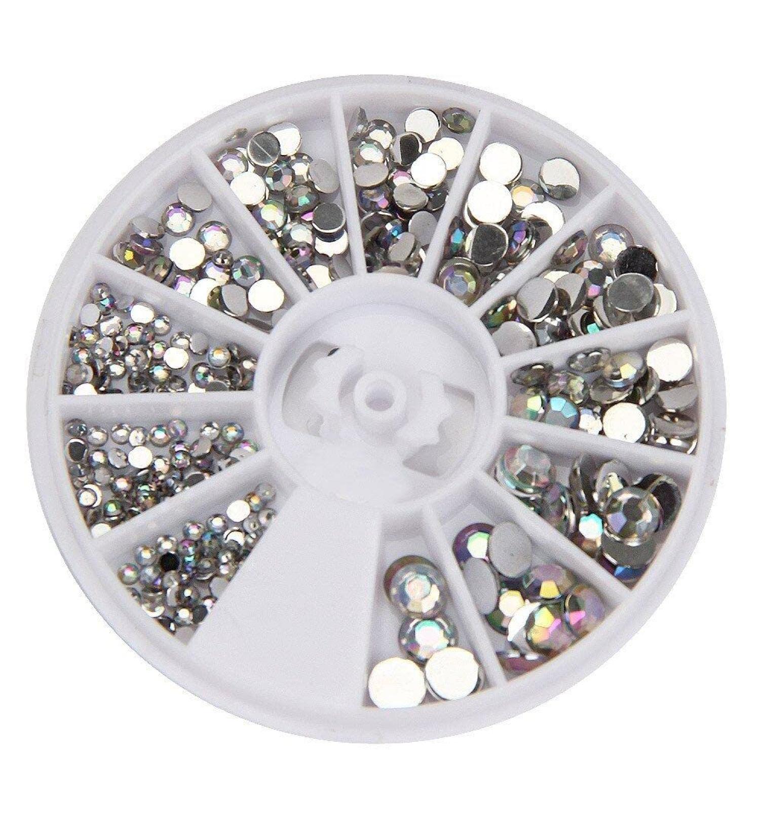 Around 3D Gemstone Rhinestone Crystal Acrylic Nail Art Diy Decoration Wheel StylishProfessional and Attractive