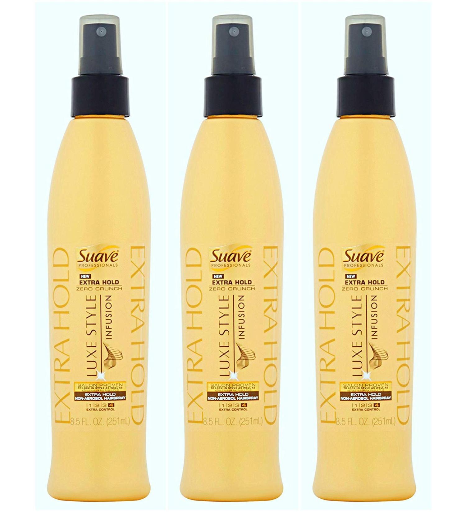 Suave Professionals Luxe Infusion Extra Hold Non Aerosol Hairspray 8.5 oz - (3 - Pack)