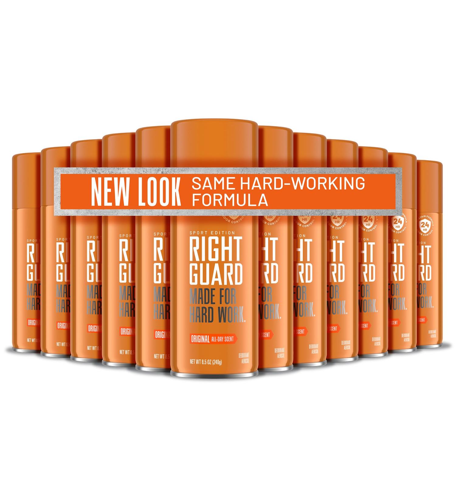 Right Guard Sport Deodorant Spray for Men - Aluminum Free Anti-Stain 24-Hour Odor Control Original Scent 8.5 oz (12 Pack) - International Shipping Available - Buy Online on GoSupps.com