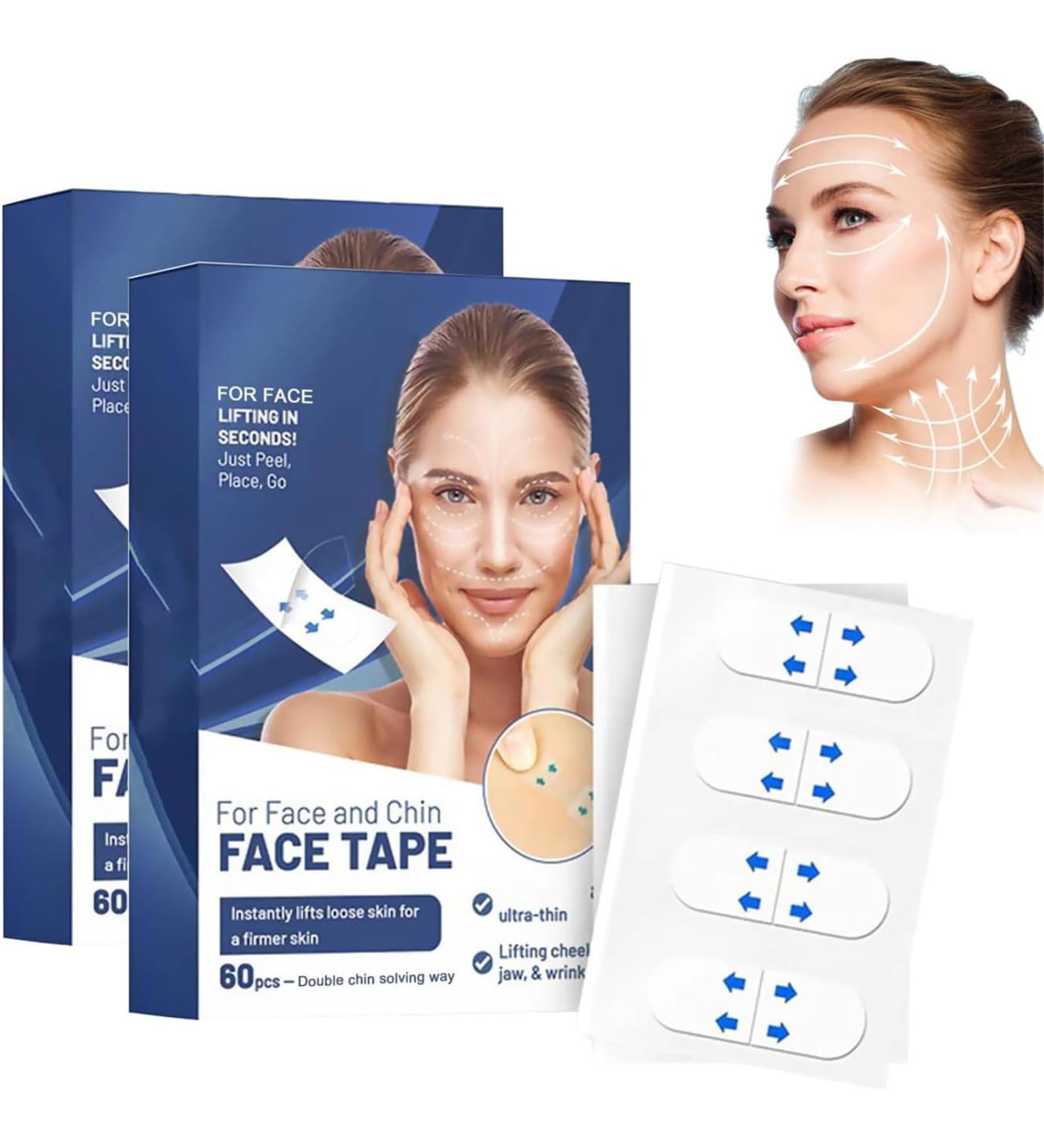 Ruban de Lifting Invisible Bandes et Bandes de Lifting du Visage pour Les bajoues Ruban de Lifting du Cou Autocollant de Levage du Visage pour soulever la Peau affaiss e et Lisser Les Rides - Buy Online on GoSupps.com