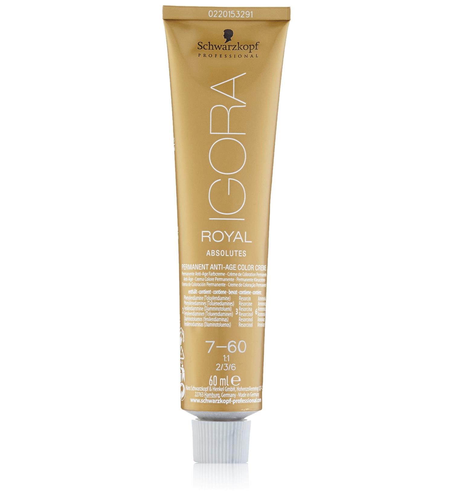 Schwarzkopf IR Absolutes 7-60 Medium Blonde Chocolate Natural 60 ml - Pack of 1 - Buy Online on GoSupps.com
