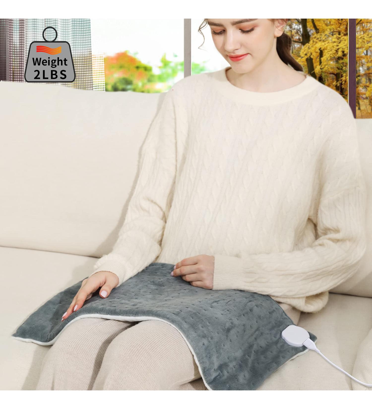 Electric Weighted Heating Pad for Back Pain Relief | Heat Therapy, 6 Heat Settings, Auto-Off | Washable | 12 x 24, 2 lbs XL - Ideal for Neck, Shoulders, Arthritis, Cramps - Buy Online on GoSupps.com