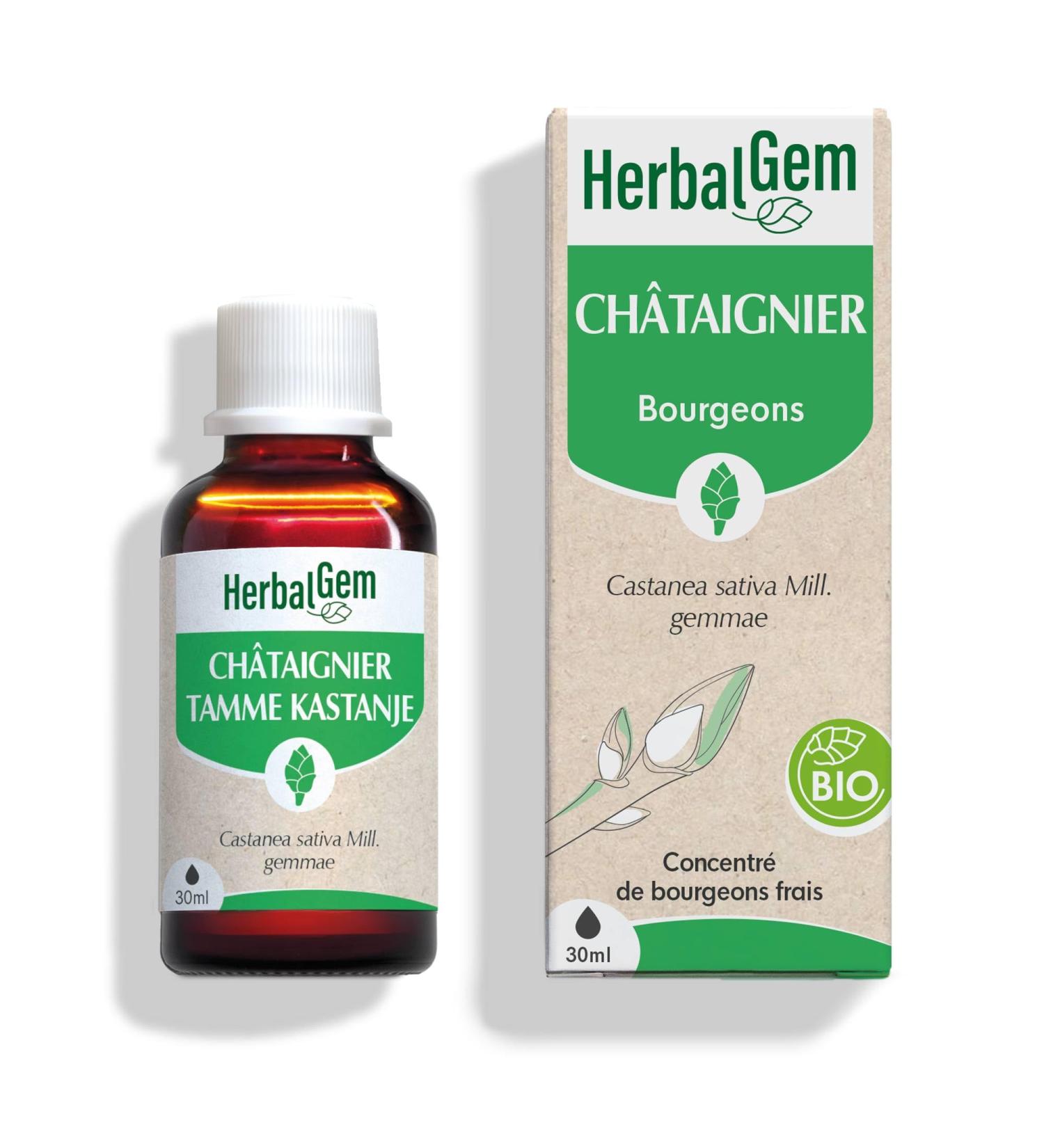 HERBALGEM - Ch taignier Bio - Compl ment Alimentaire - Extrait De Bourgeon Frais - Antioxidant Peau et Intestins