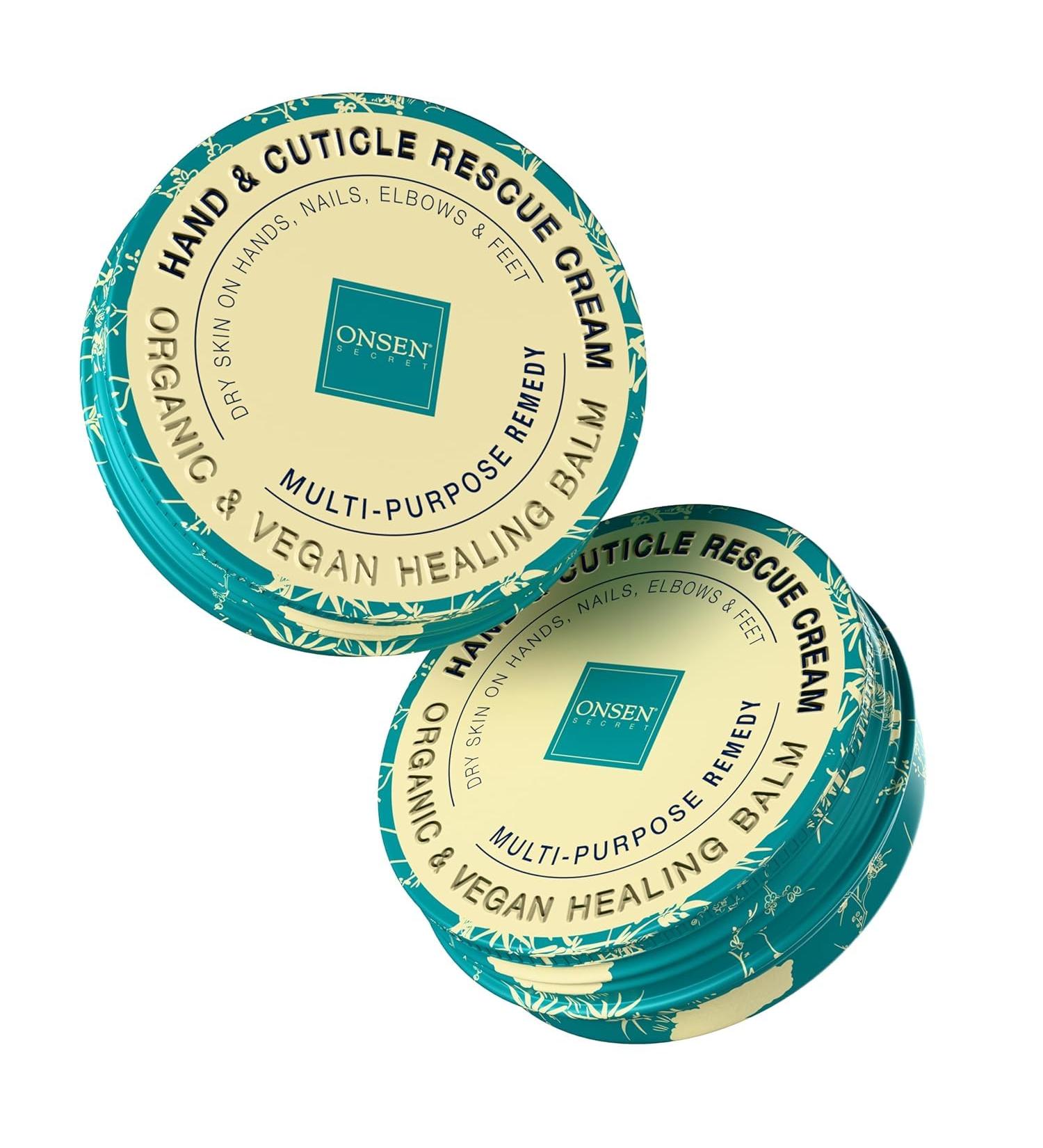 Onsen Hand & Cuticle Rescue Cream | Baume et renforcement des ongles biologiques | Sec mains craquel es Elbows & Feet | Beurre de karit huile de Tsubaki et de jojoba | Nail Repair & Growth - Buy Online on GoSupps.com