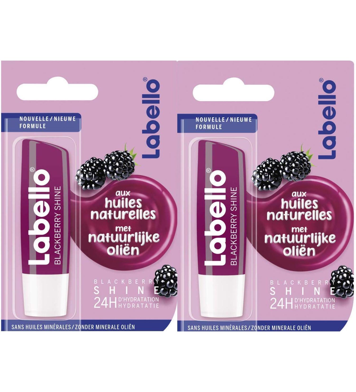 Labello Lip Balm Blackberry Shine 4.8 g 2 pieces