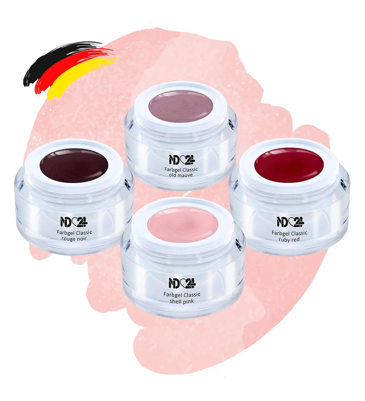Amarena Cherry Collection Set - 4 x 5ml Color Gel for Gel Nails - Made in Germany - International Shipping Available - Buy Online on GoSupps.com