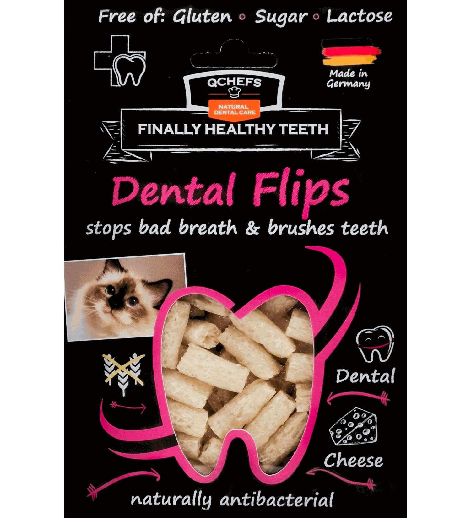 Qchefs Dental Flips: Dental Care Cat Stick Chewing Antibacterial Teeth Cleaning with Tartar - Buy Online on GoSupps.com